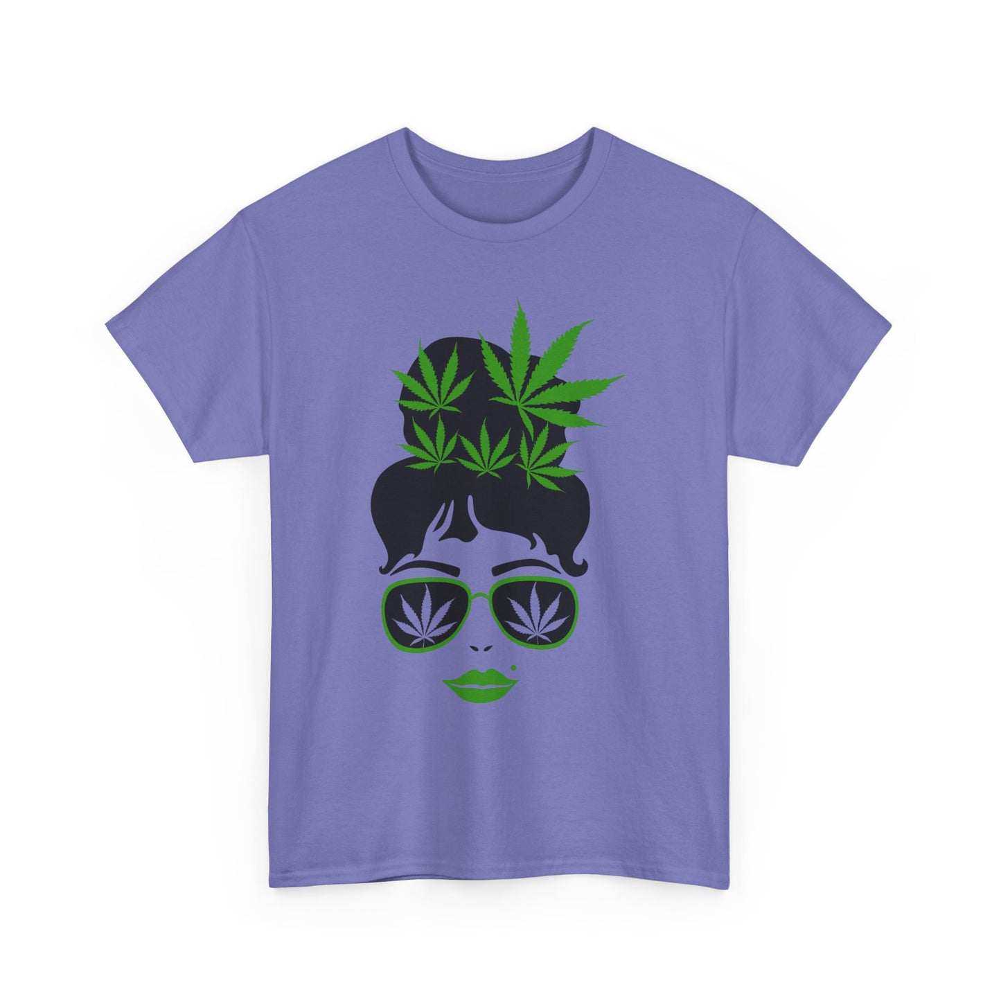 Chic Cannabis Unisex Heavy Cotton Tee - Stylish Green Leaf Design