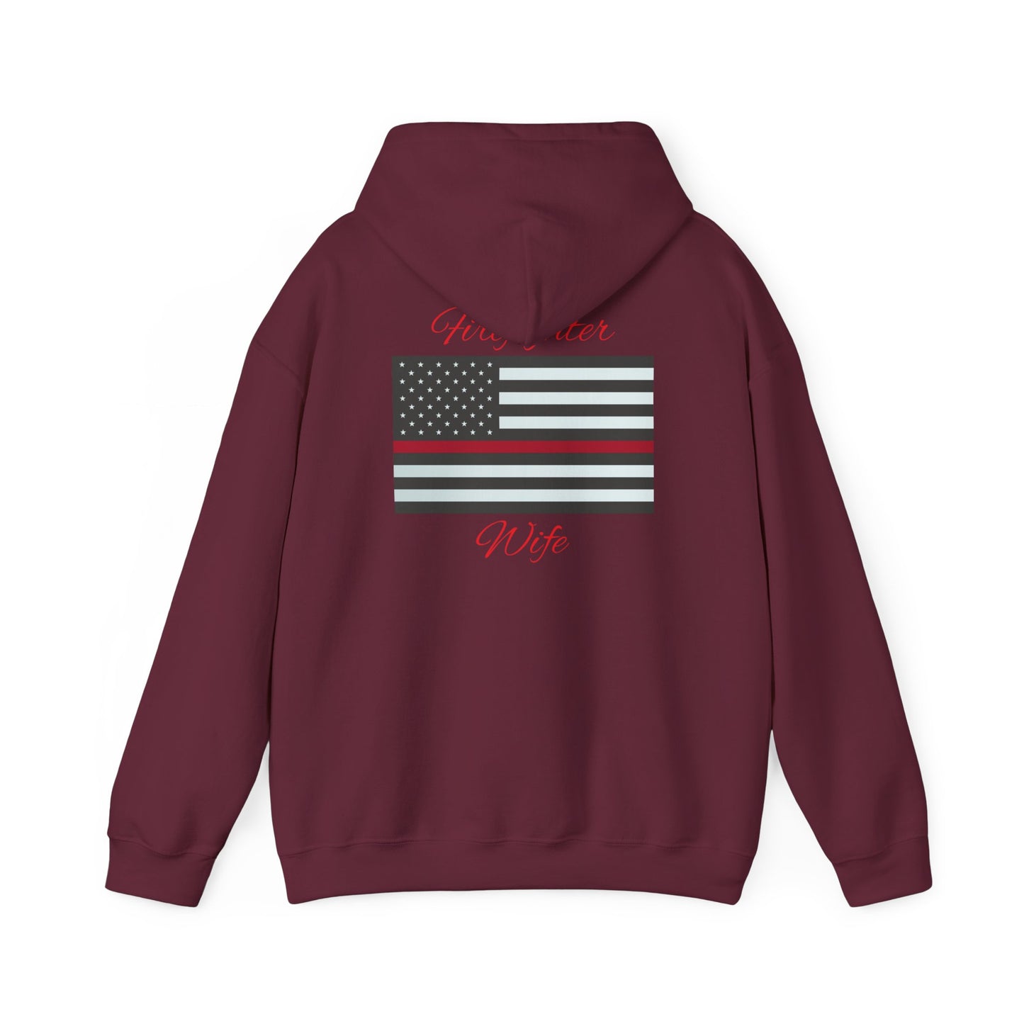 Firefighter Wife Hooded Sweatshirt - Unisex Heavy Blend™ - Support & Honor