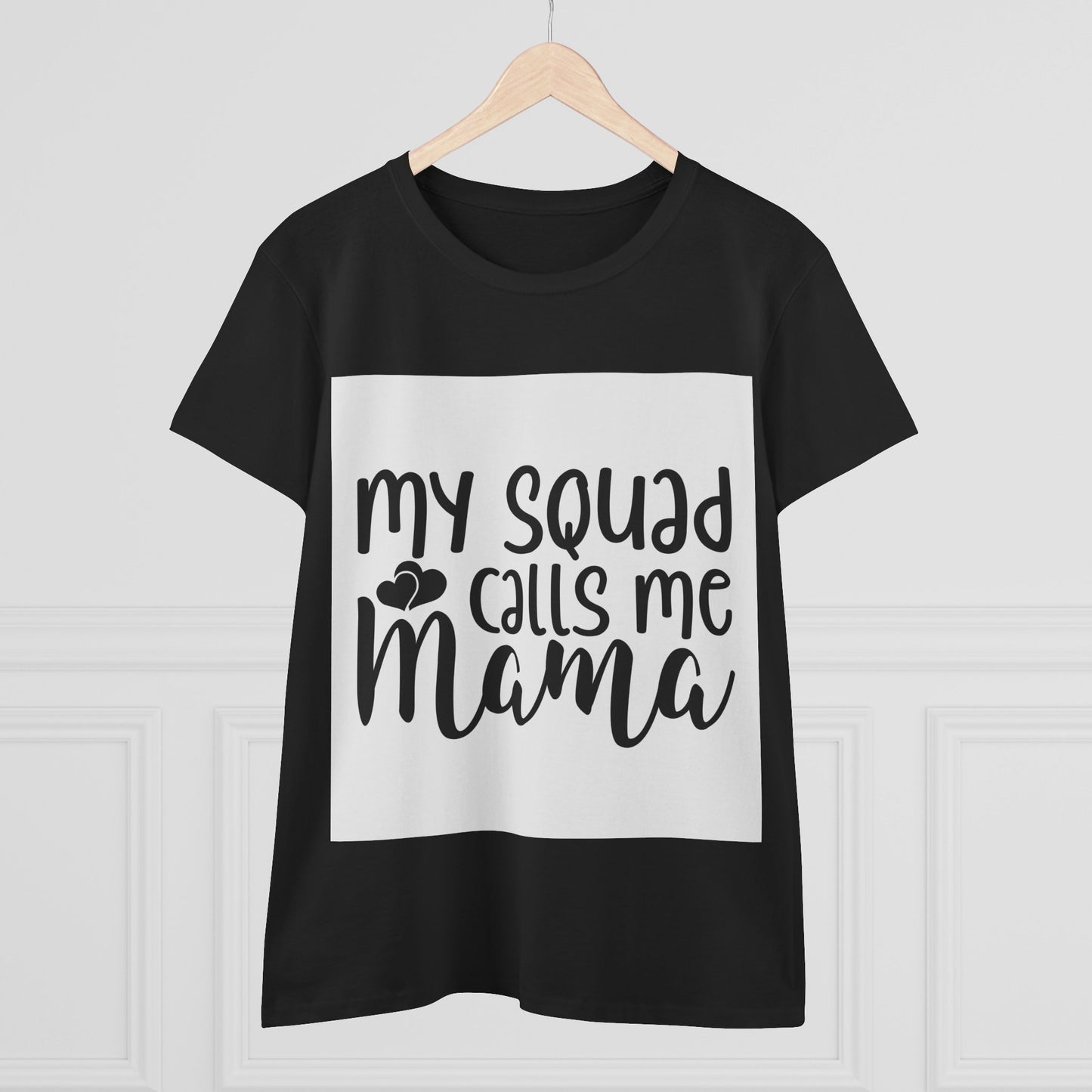 Mama Squad Women's Midweight Cotton Tee - Perfect for Mother's Day and Everyday Wear