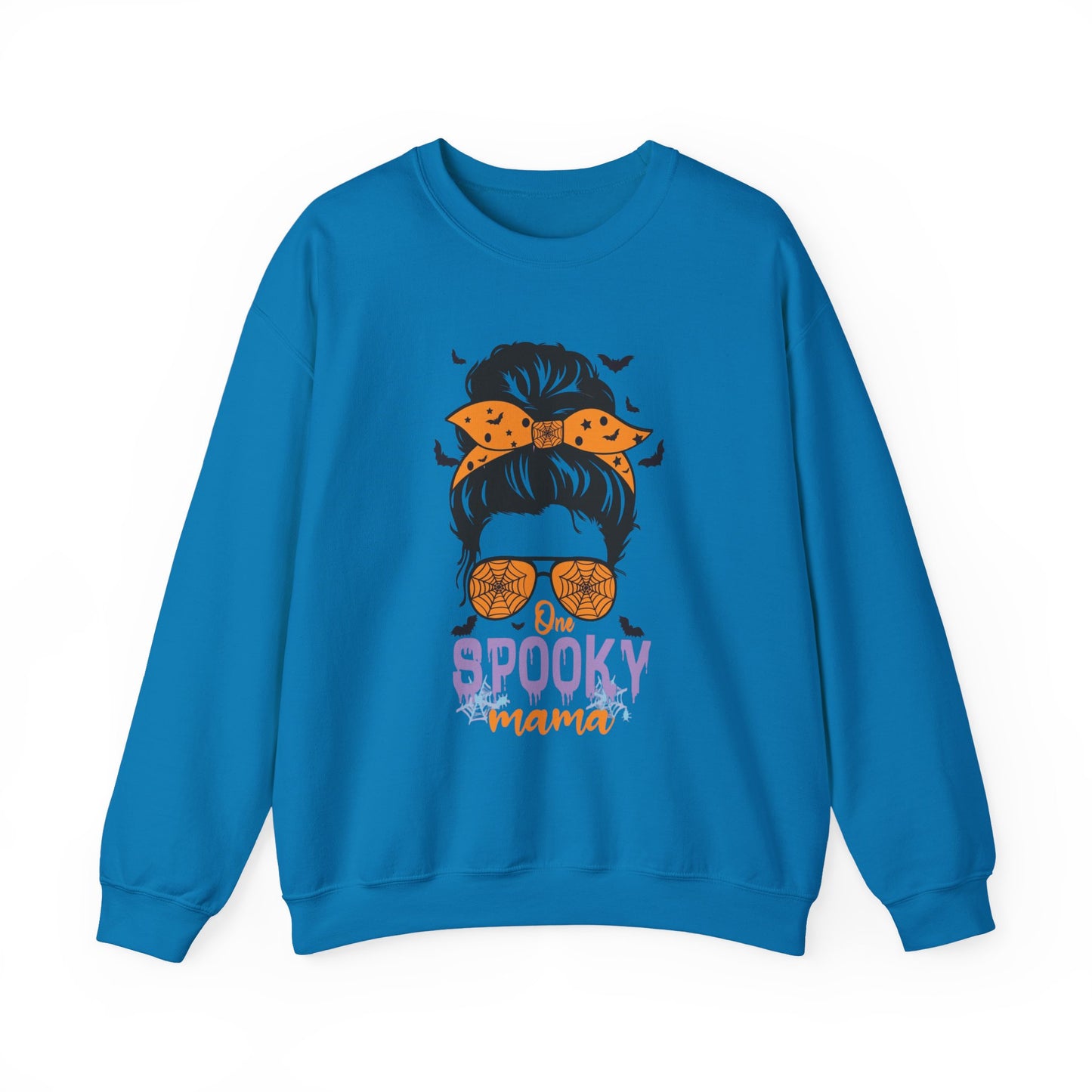 Spooky Mama Crewneck Sweatshirt, Halloween Sweatshirt, Cozy Fall Apparel, Gift for Moms, Trendy Halloween Outfit