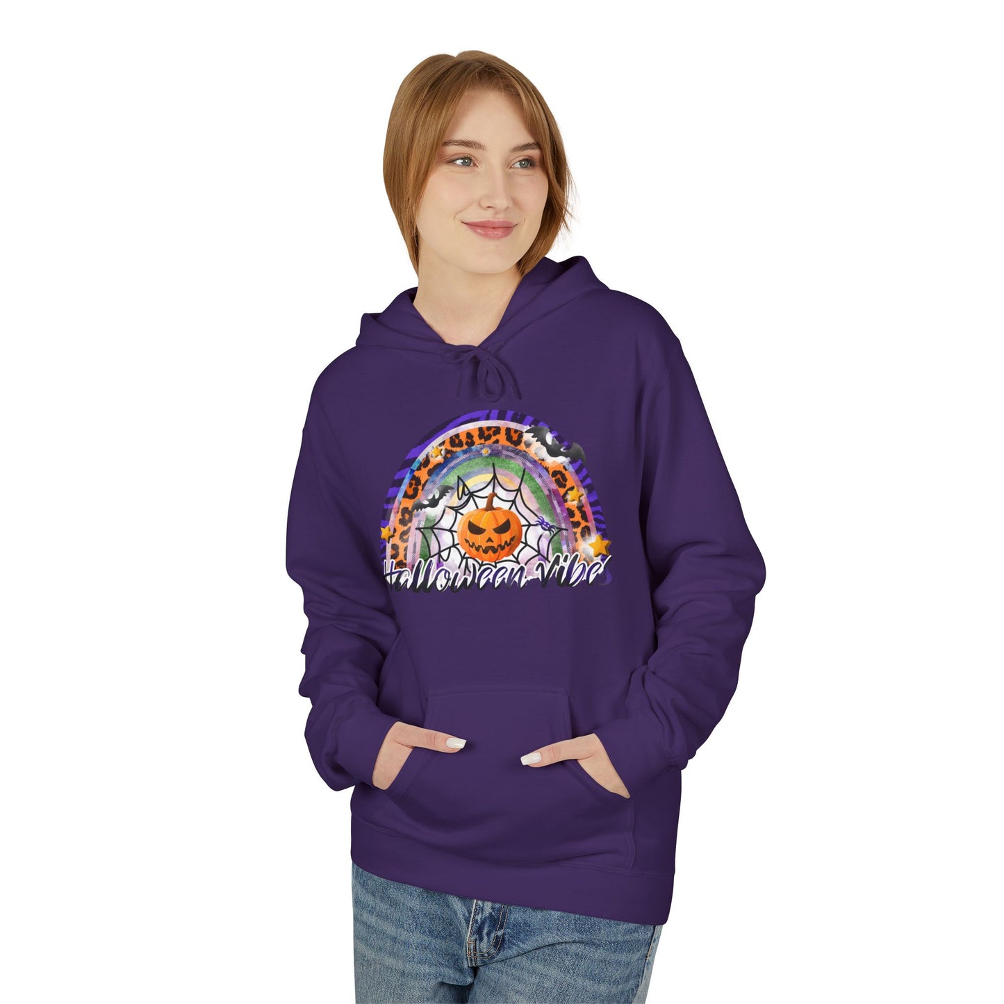 Halloween Vibes Unisex Softstyle Hoodie, Cozy Fall Sweatshirt, Autumn Fashion, Spooky Season Wear, Perfect for Halloween