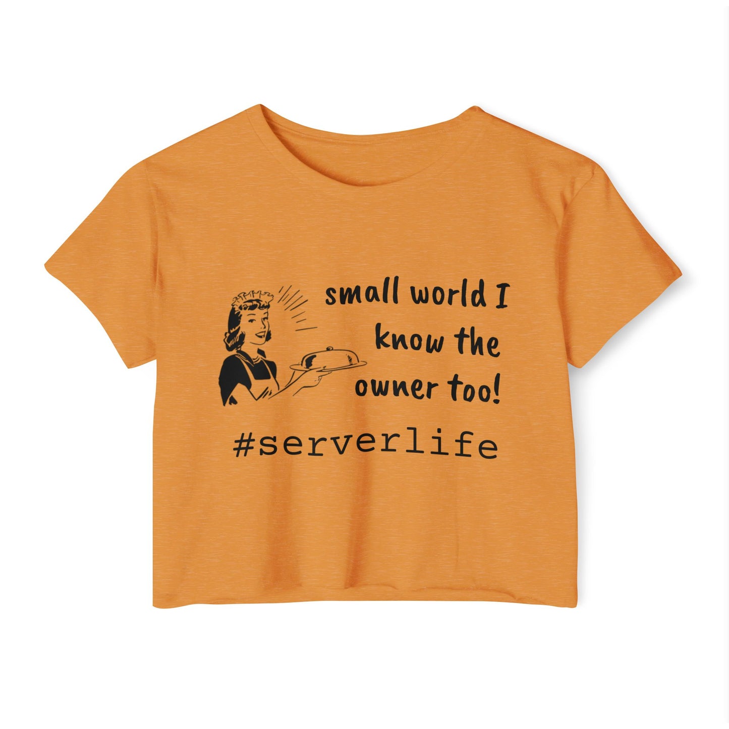 Festival Crop Top for Servers, Cute Server Life Shirt, Women's Graphic Tee, Summer Festival Outfit, Fun Restaurant Top, Gift for Servers