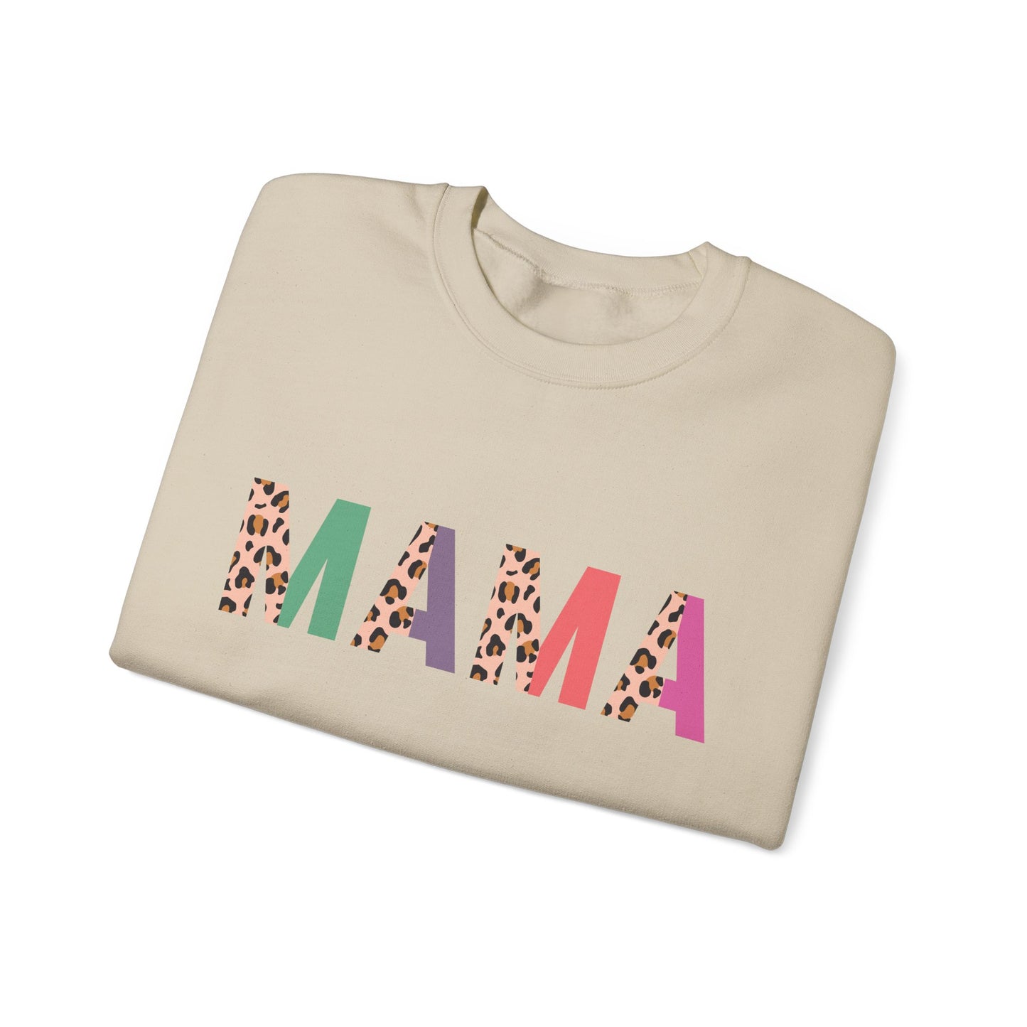 Mama Leopard Print Unisex Crewneck Sweatshirt