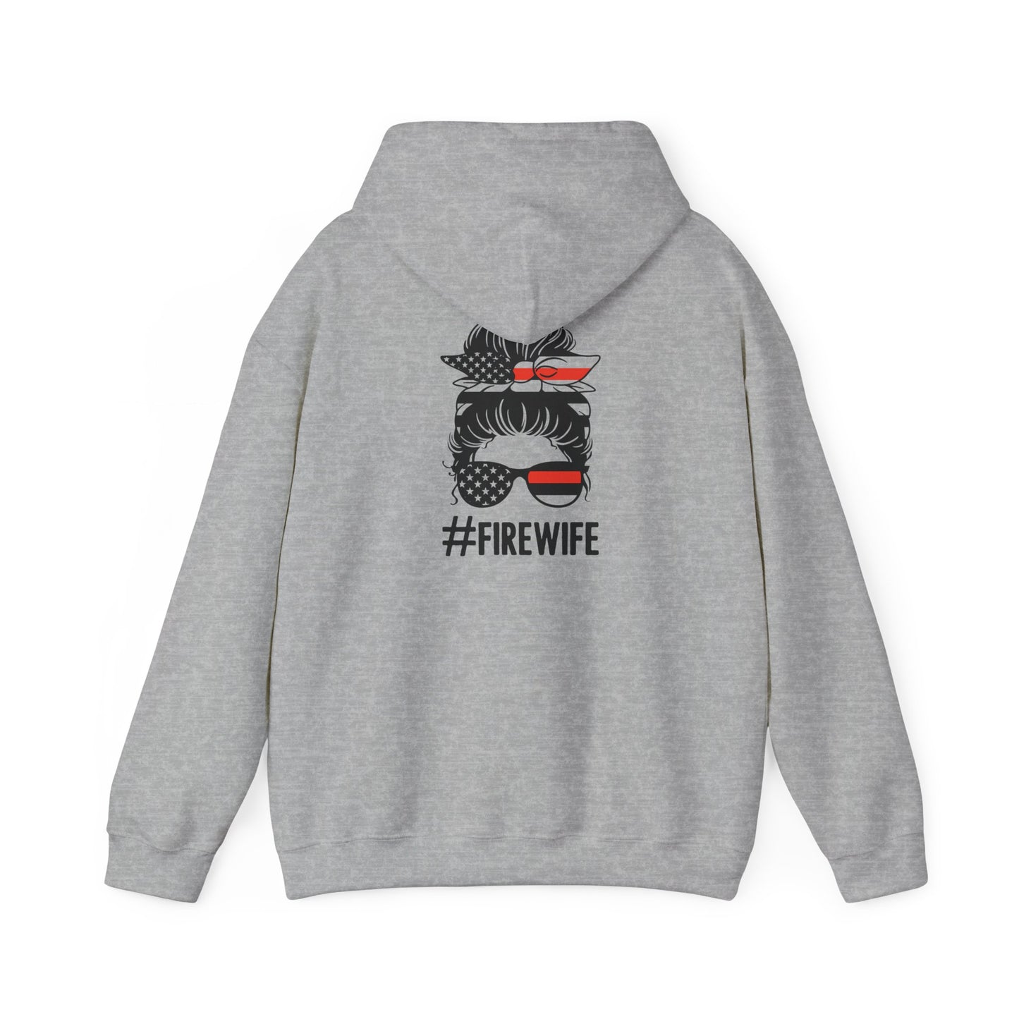Firefighter Wife Hooded Sweatshirt - Unisex Heavy Blend with Uplifting Design