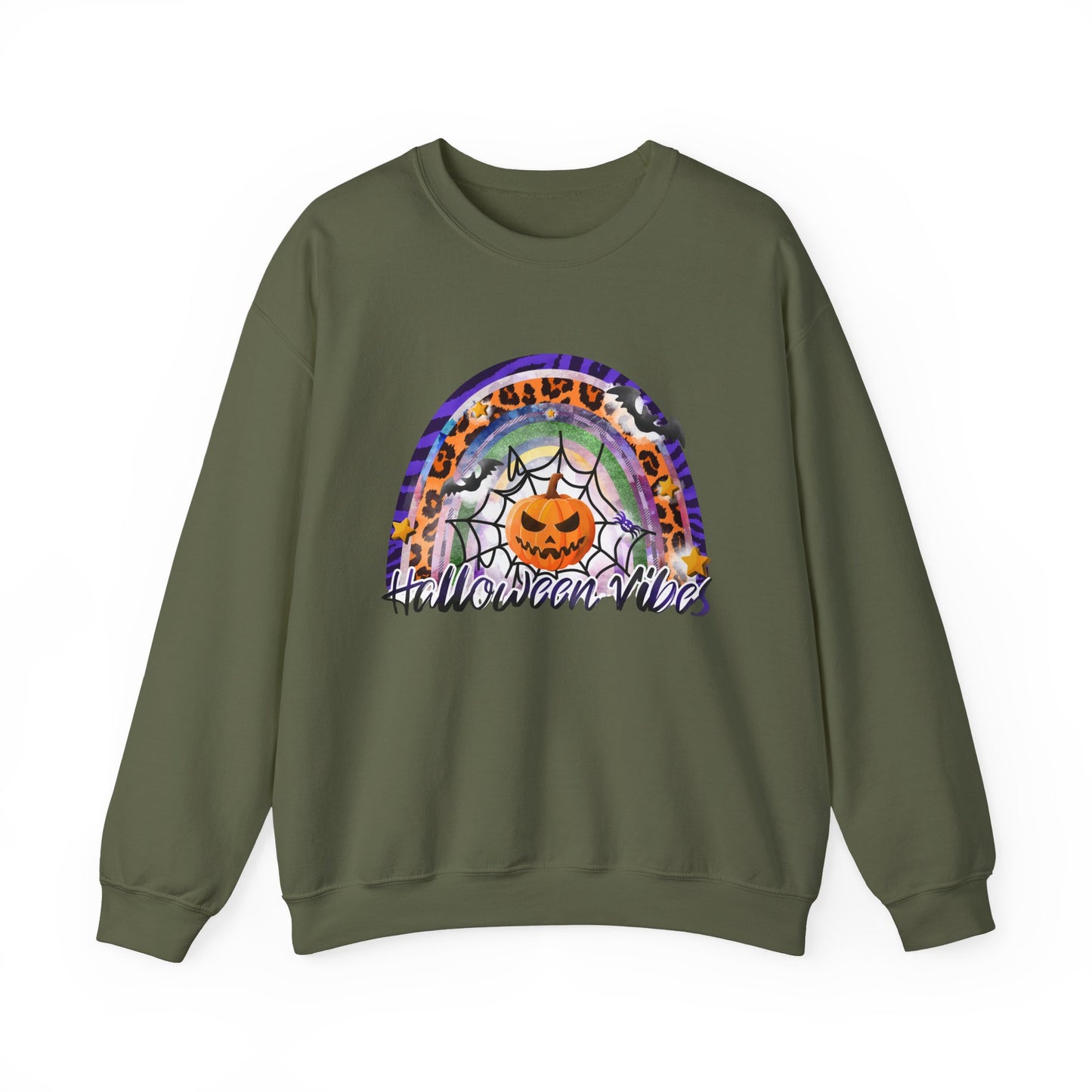 Halloween Vibes Crewneck Sweatshirt | Unisex Autumn Apparel, Cozy Fall Fashion, Halloween Gifts, Spooky Season Outfit, Pumpkin Sweatshirt