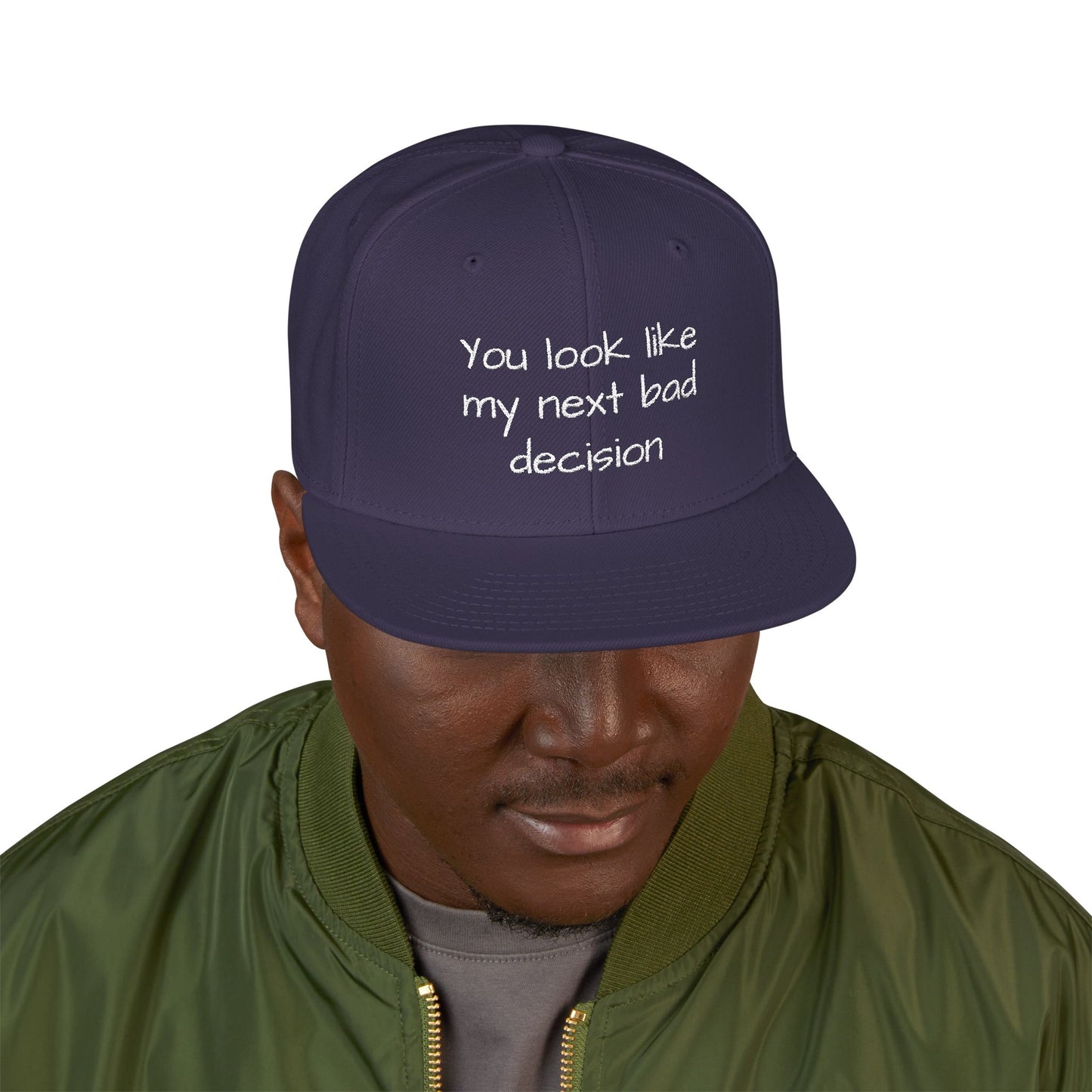 Snapback Hat - Embroidered Cap, Trendy Hat, Streetwear Accessory, Gift for Him, Stylish Headwear, funny hat