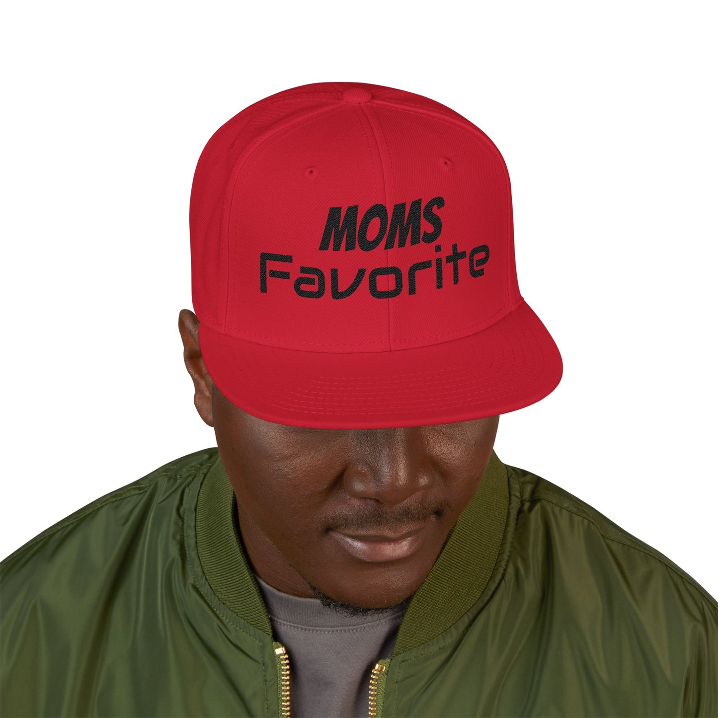MOM'S FAVORITE Snapback Hat | Stylish Embroidered Cap for Moms | Perfect Gift for Mother's Day, Birthdays, Family Outings, Casual Wear