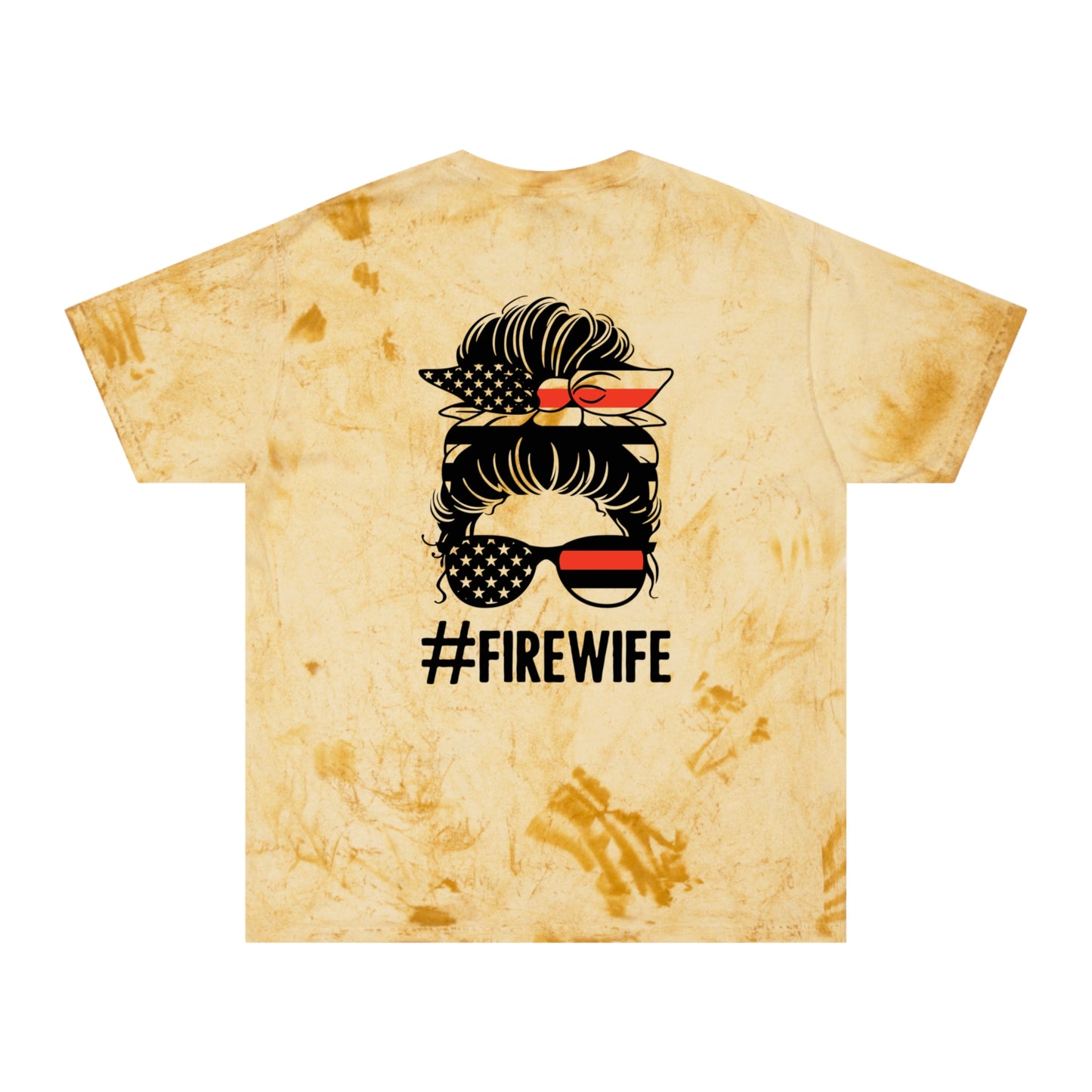 Unisex Color Blast T-Shirt - #FireWife Design, Perfect Gift for Firefighters' Families
