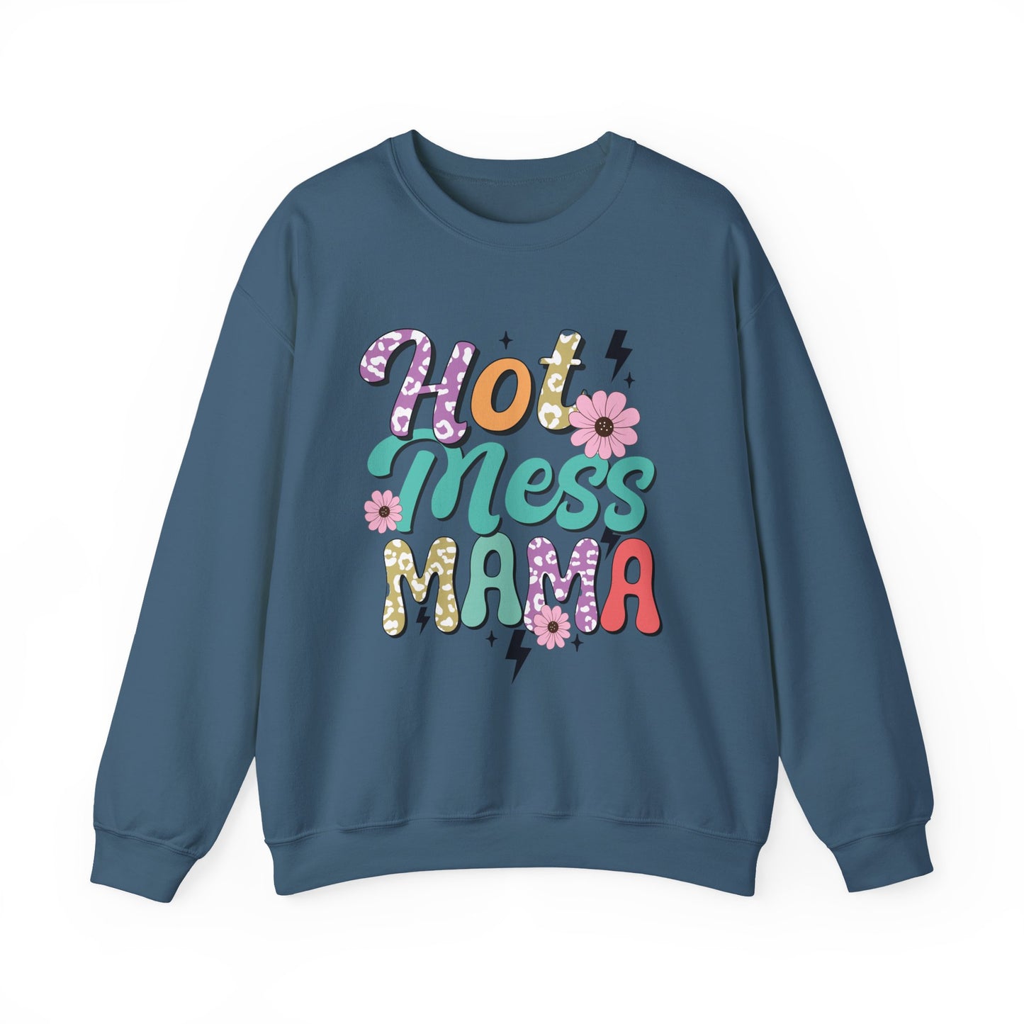 Hot Mess Mama Sweatshirt | Cozy Gift for Moms | Fun and Stylish Crewneck | Perfect for Casual Wear, Birthdays, Mother’s Day, Celebrations