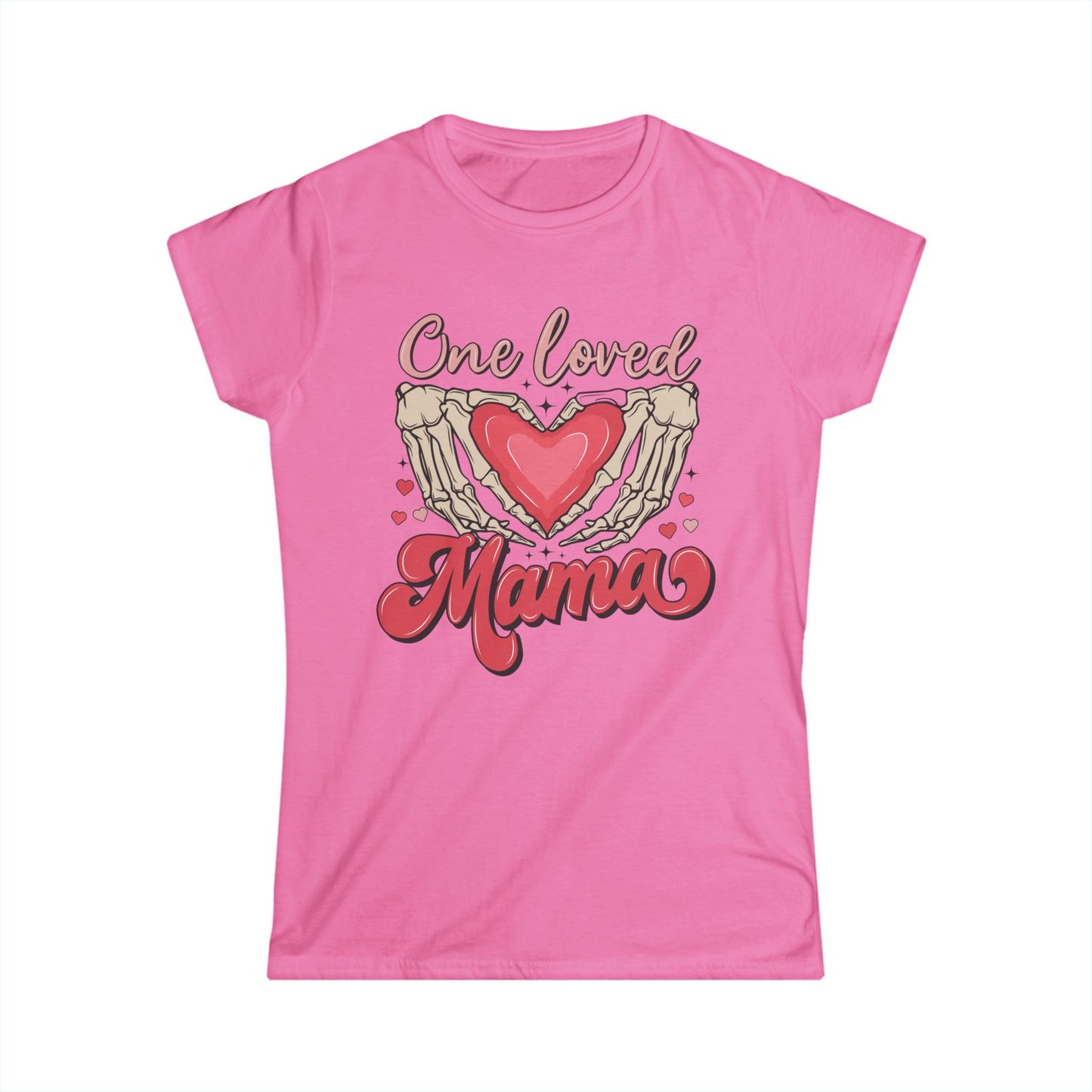 One Loved Mama Softstyle Tee - Cute Heart Graphic for Moms