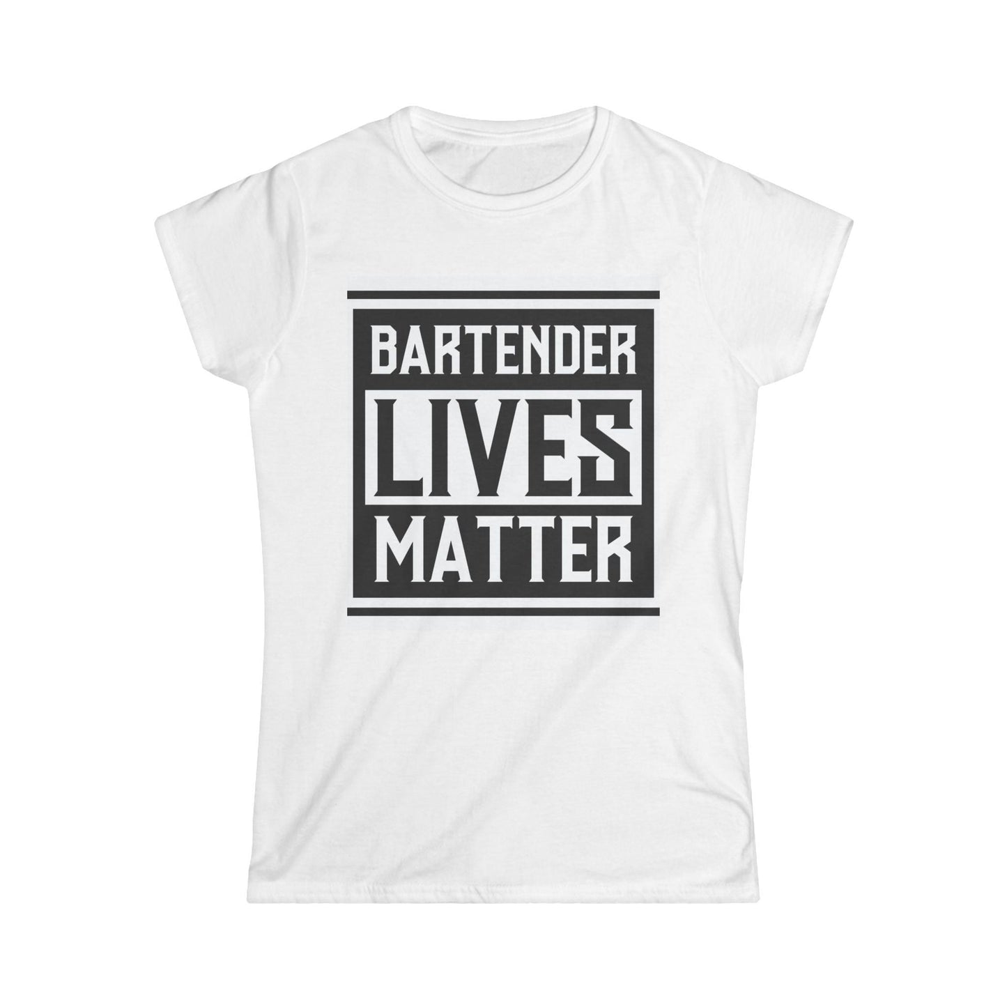 Bartender Lives Matter Women's Softstyle Tee - Empowering T-Shirt for Bartenders and Allies