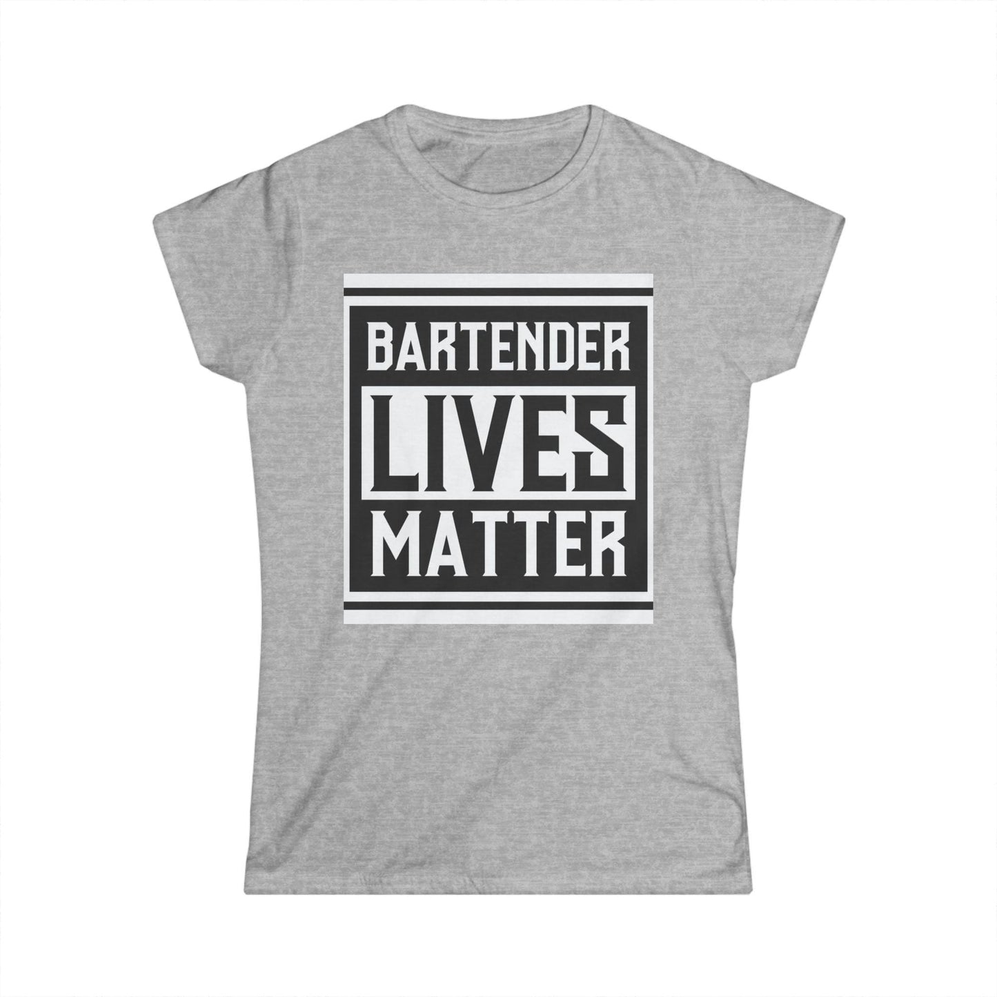 Bartender Lives Matter Women's Softstyle Tee - Empowering T-Shirt for Bartenders and Allies
