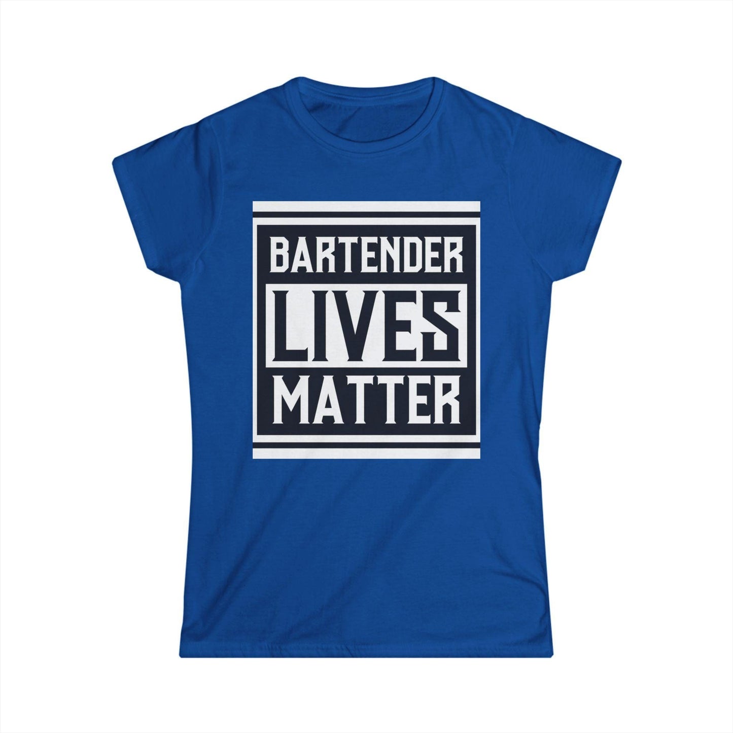 Bartender Lives Matter Women's Softstyle Tee - Empowering T-Shirt for Bartenders and Allies