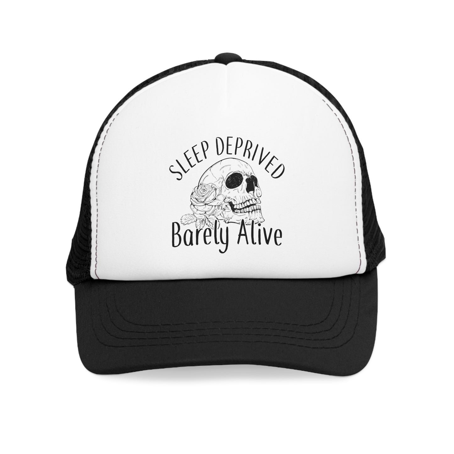 Sleep Deprived Barely Alive Mesh Cap - Trendy Comfort for Night Owls