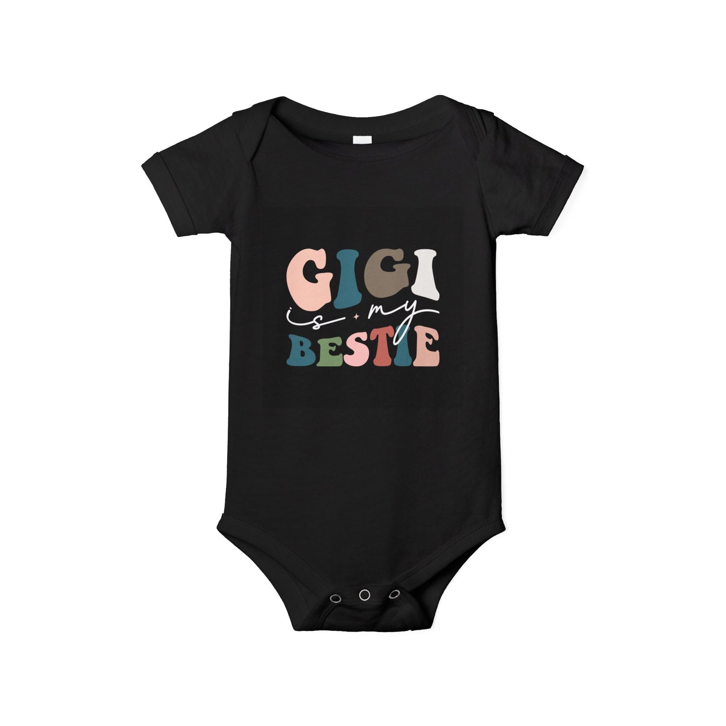 Gigi is My Bestie Infant Jersey One Piece - Cute Baby Bodysuit for Grandparents