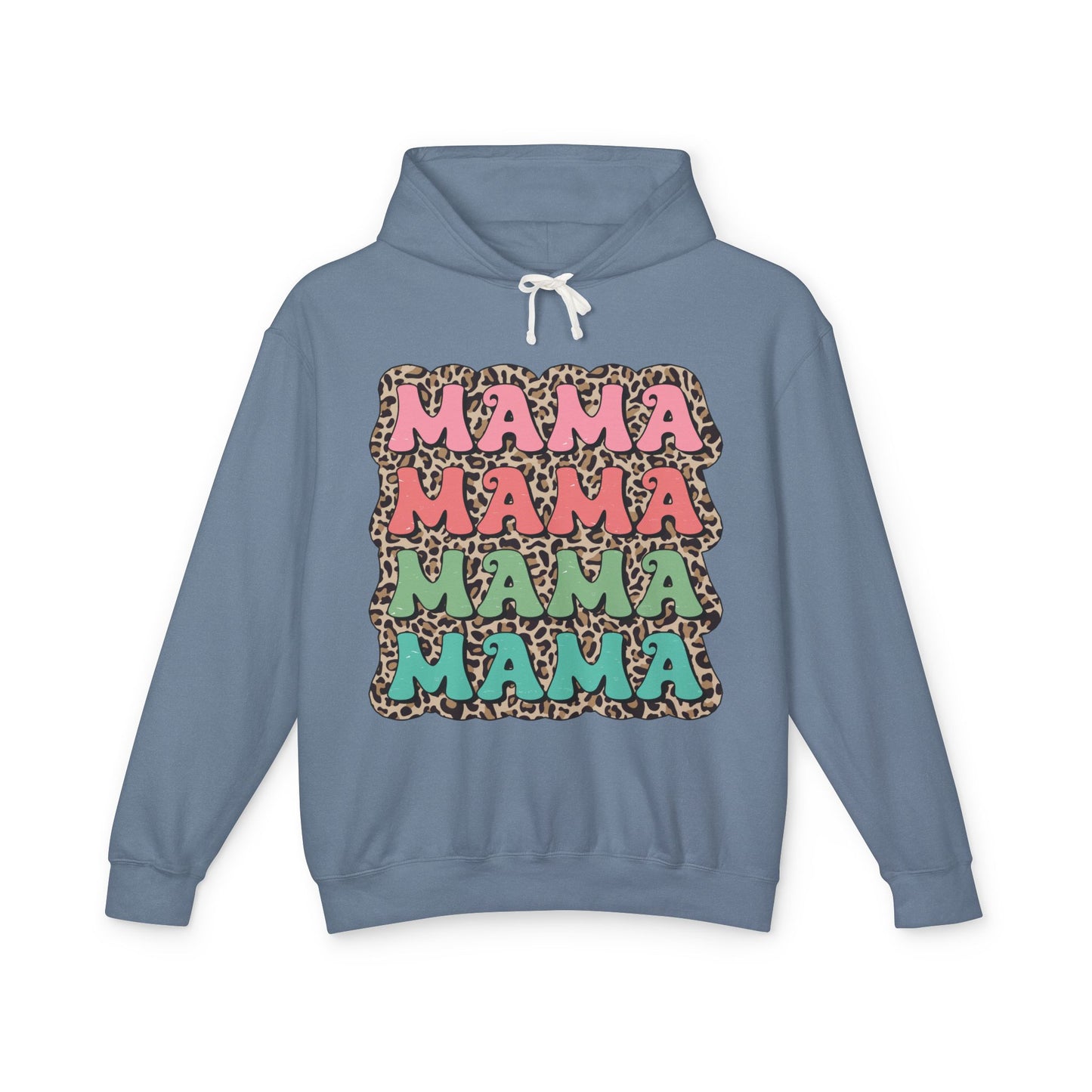 Mama Leopard Print Lightweight Hoodie for Moms