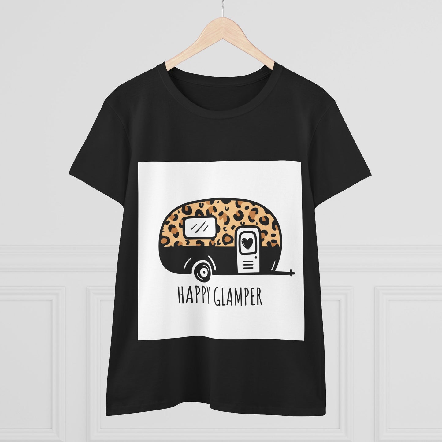 Happy Glamper Women's Cotton Tee - Ideal for Camping Enthusiasts