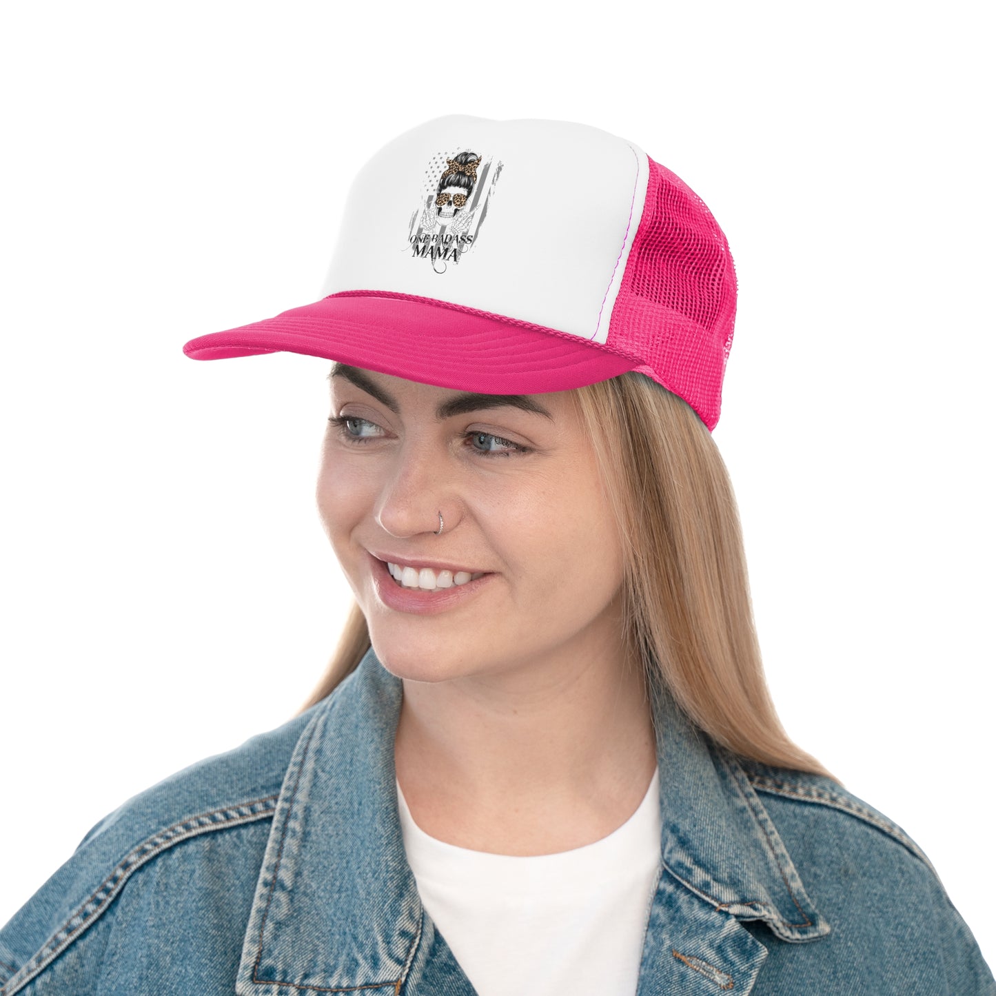 "One Badass Mama" Trucker Cap - Stylish & Edgy Headwear for Moms