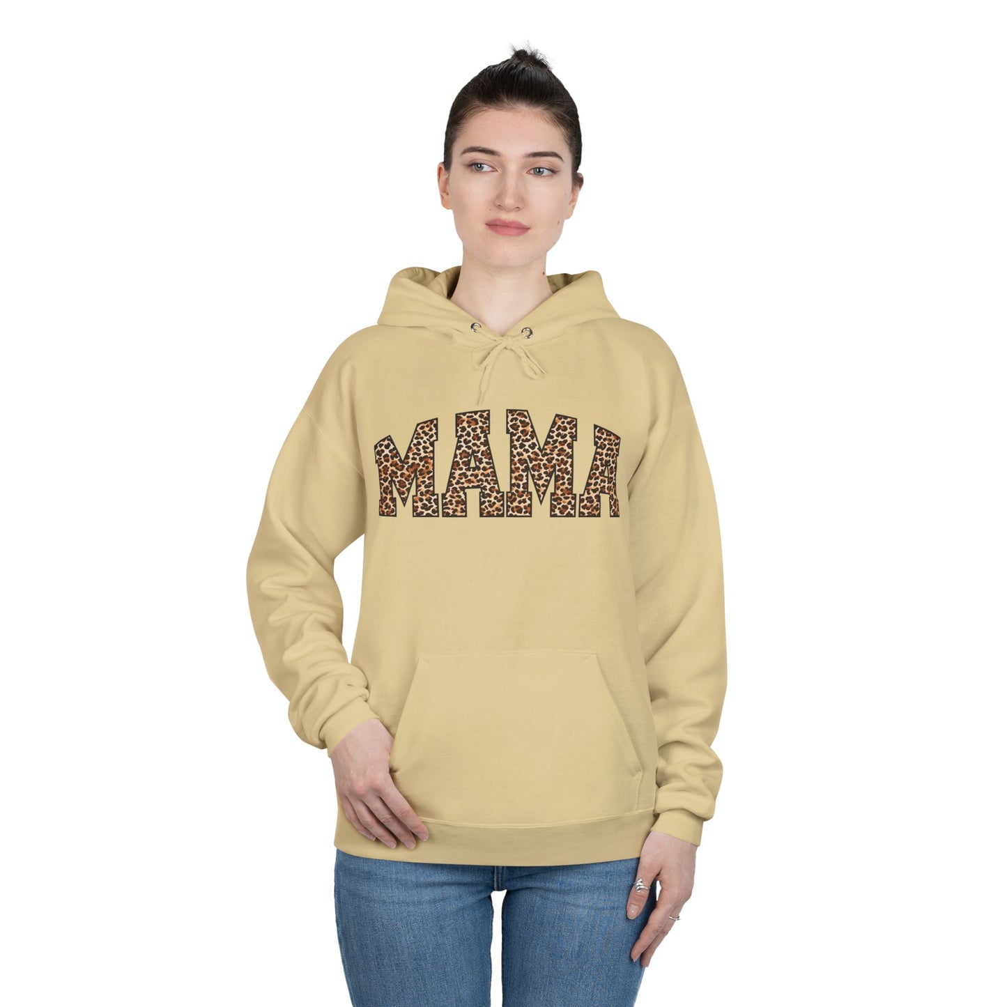 Leopard Print Mama Hoodie - Unisex EcoSmart® Pullover Sweatshirt