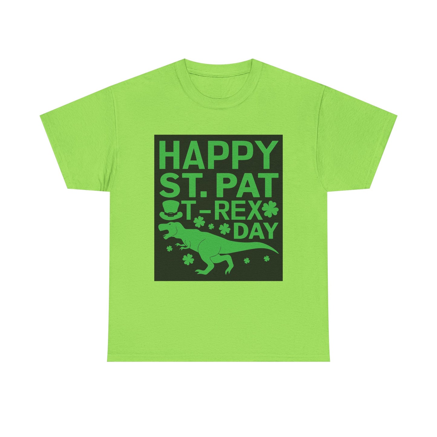 Happy St. Patrick's Day T-Rex Unisex Heavy Cotton Tee