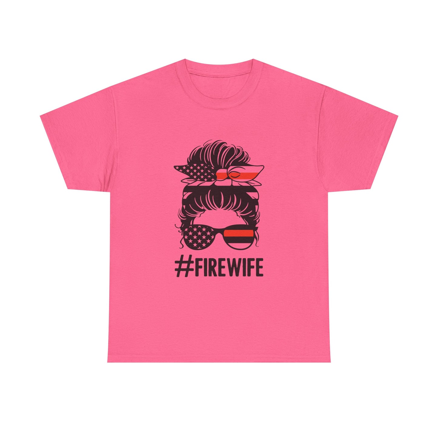 Firefighter Spouse Unisex Heavy Cotton Tee - #FIREWIFE Graphic Shirt