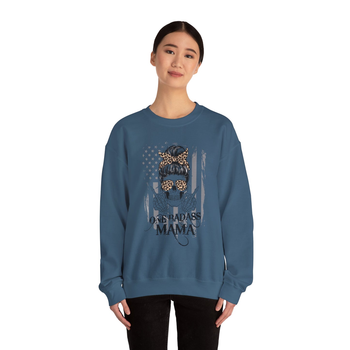 One Badass Mama Sweatshirt - Unisex Crewneck for Strong Women
