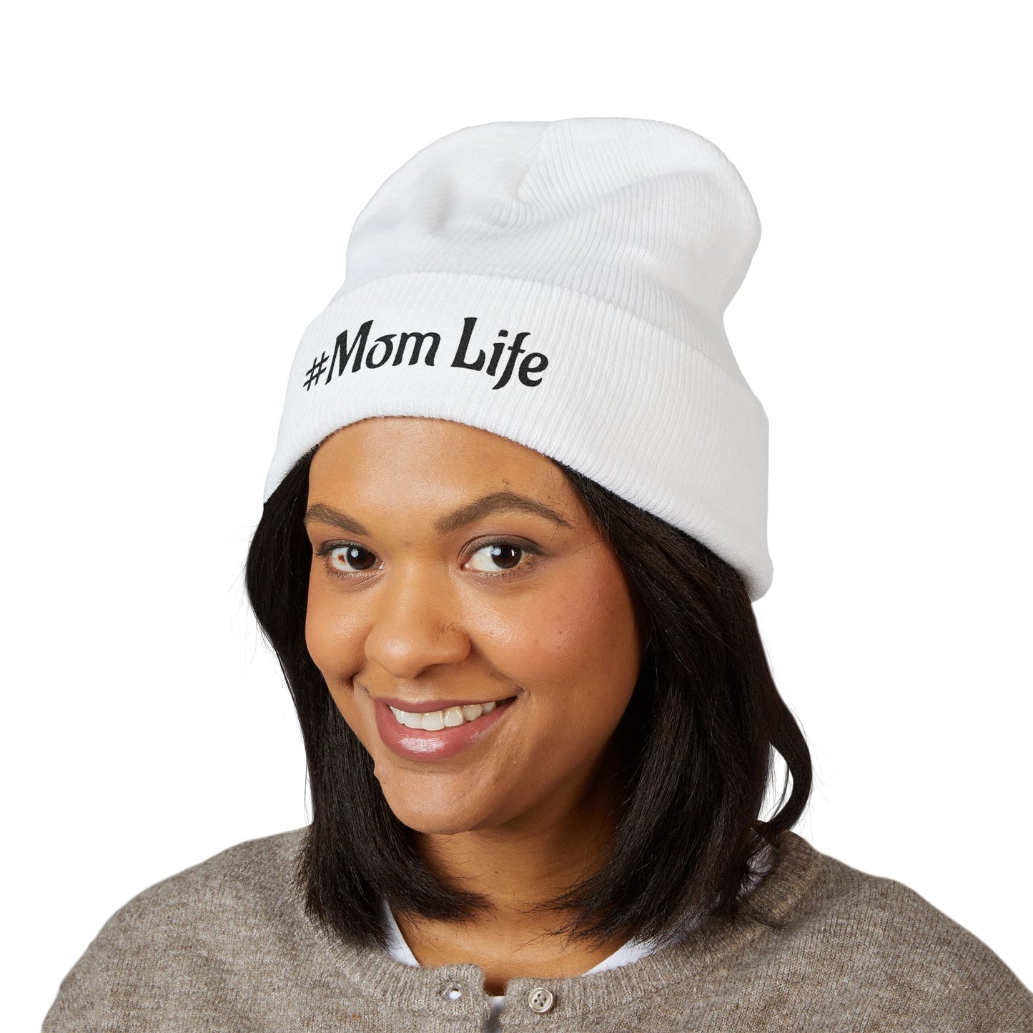#Mom Life Beanie | Cuffed Embroidered Beanie