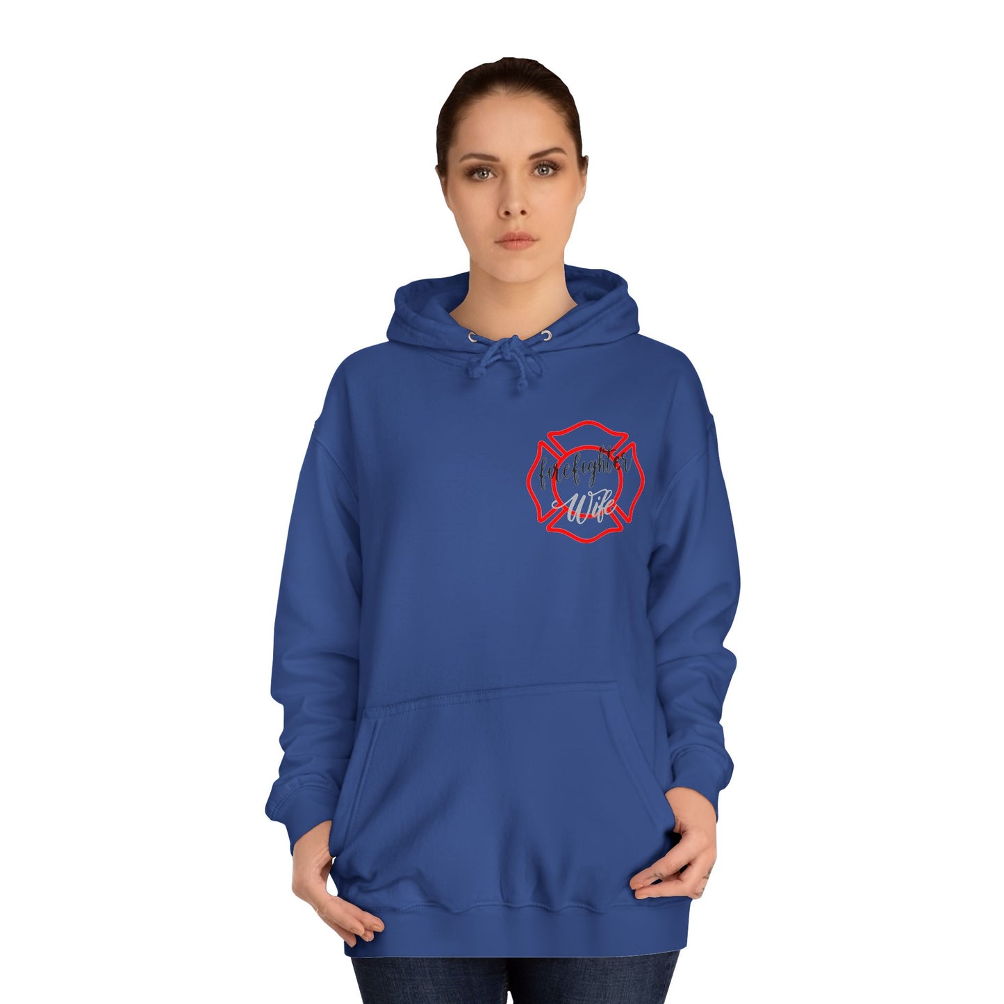 Firefighter Wife Unisex College Hoodie – Stylish Comfort for Celebrating Love & Dedication