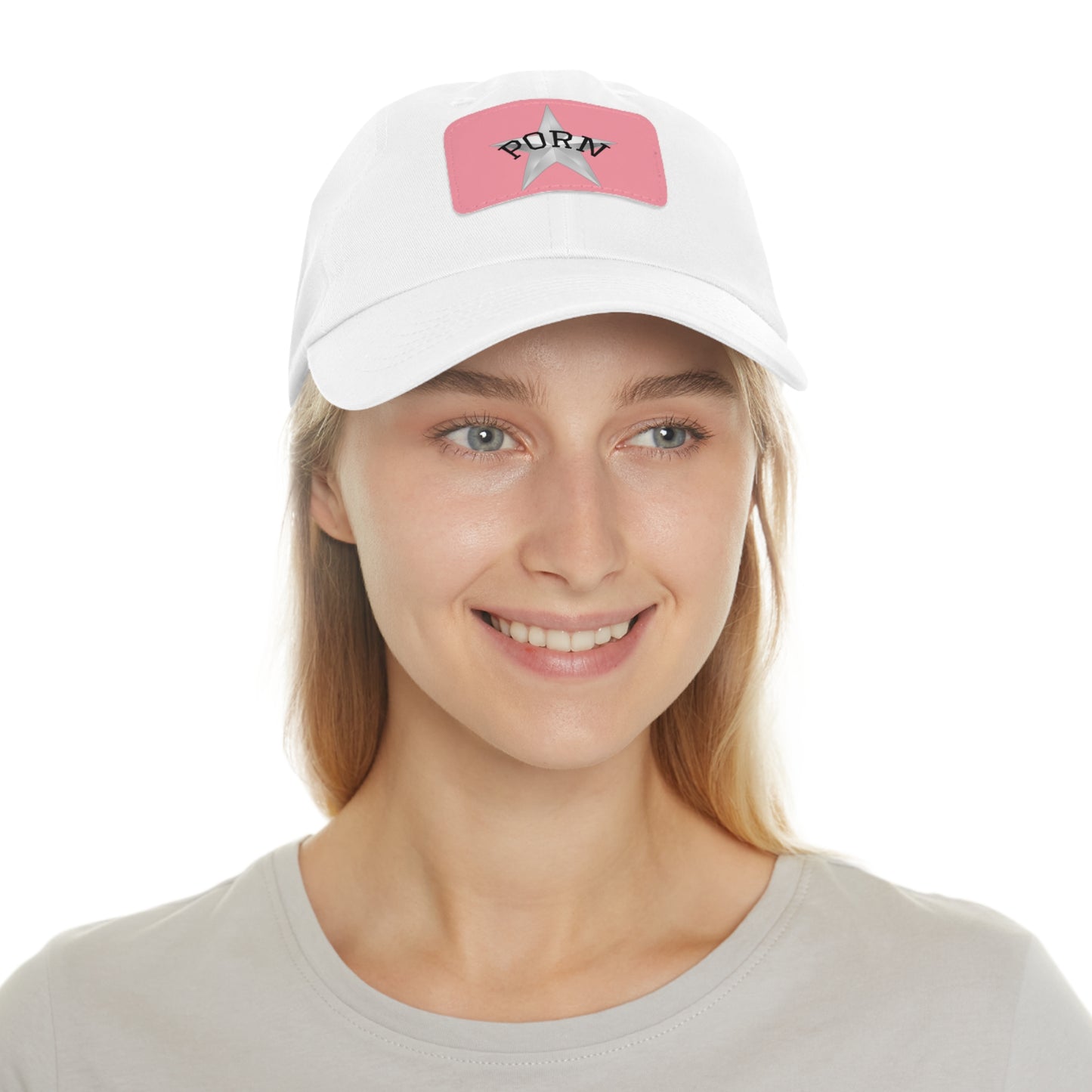 Stylish Dad Hat with Leather Patch, Casual Cap for Men, Summer Accessory, Fun Gift for Dads, Trendy Headwear. fun gifts for her, stylish womens hat