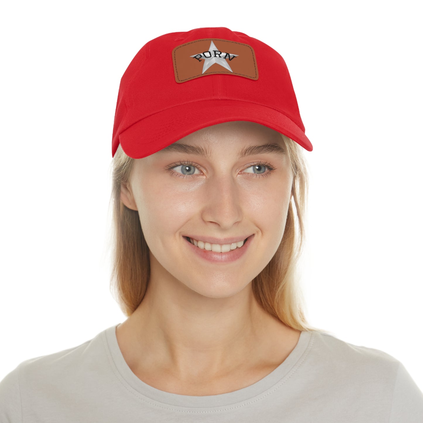 Stylish Dad Hat with Leather Patch, Casual Cap for Men, Summer Accessory, Fun Gift for Dads, Trendy Headwear. fun gifts for her, stylish womens hat