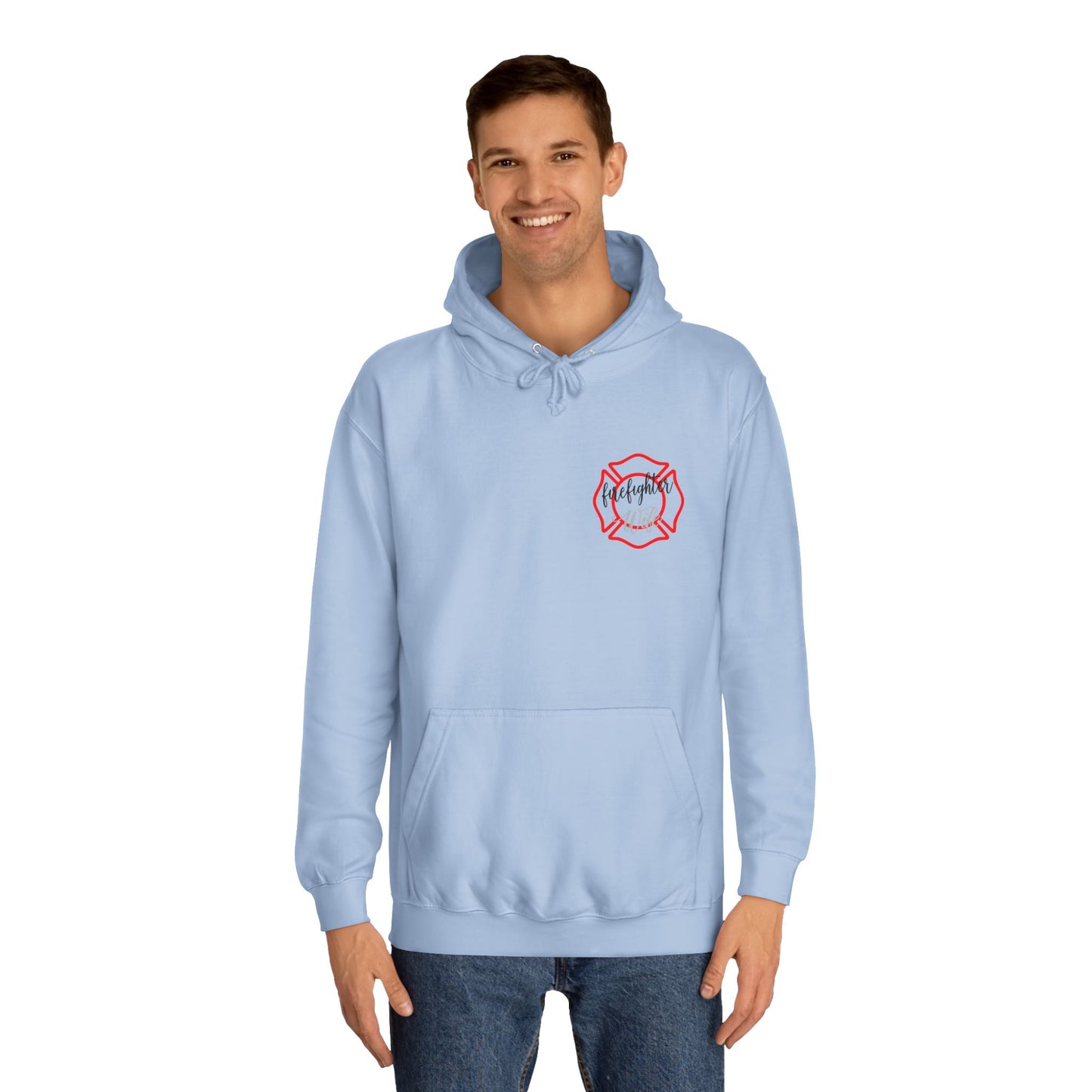 Firefighter Wife Unisex College Hoodie – Stylish Comfort for Celebrating Love & Dedication