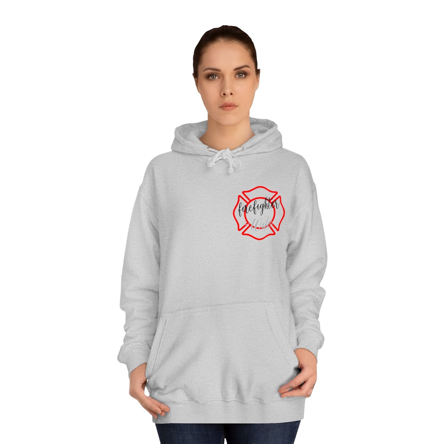 Firefighter Wife Unisex College Hoodie – Stylish Comfort for Celebrating Love & Dedication