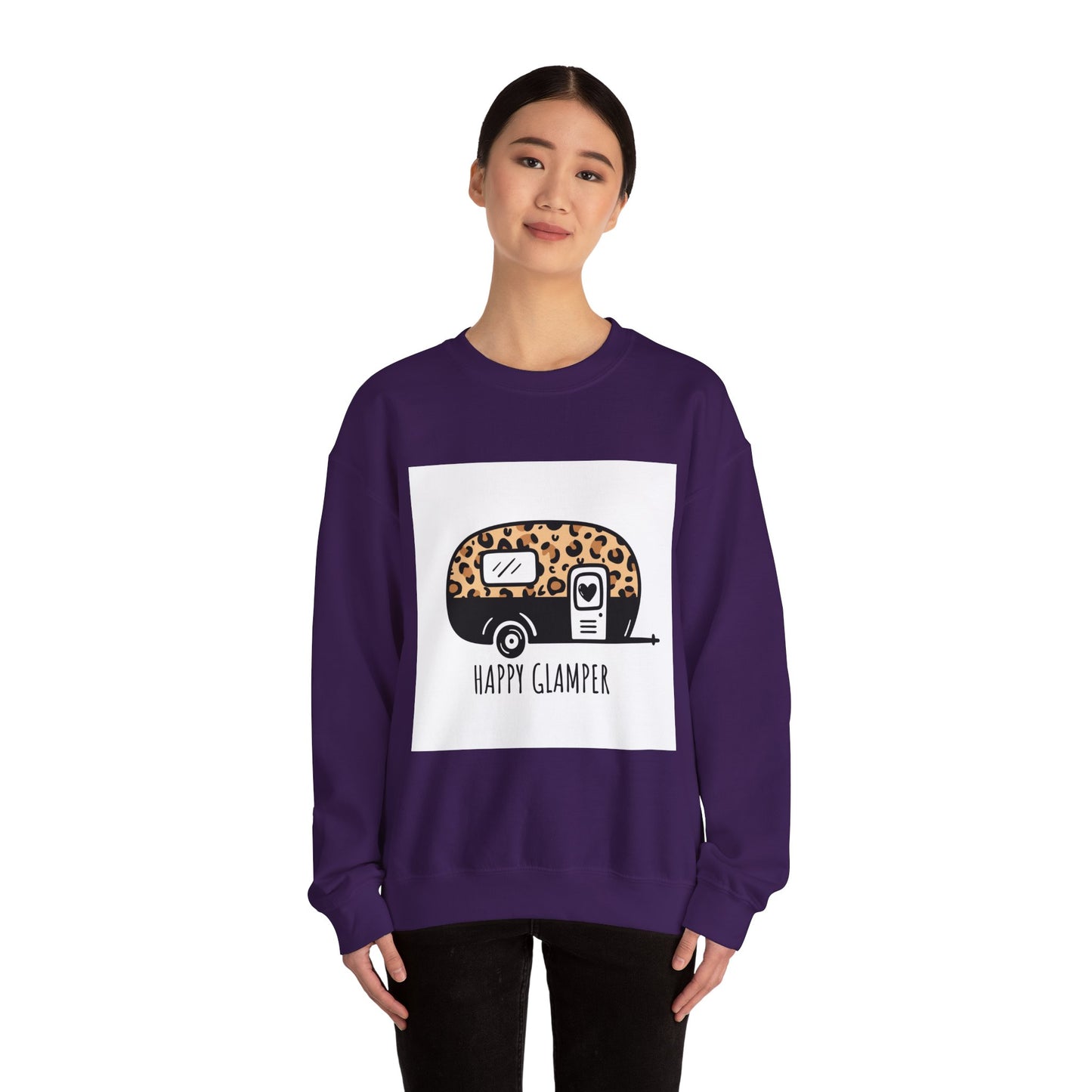 Happy Glamper Unisex Crewneck Sweatshirt - Cozy Camping Apparel