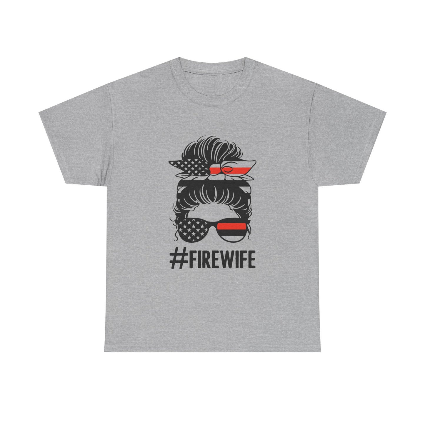 Firefighter Spouse Unisex Heavy Cotton Tee - #FIREWIFE Graphic Shirt