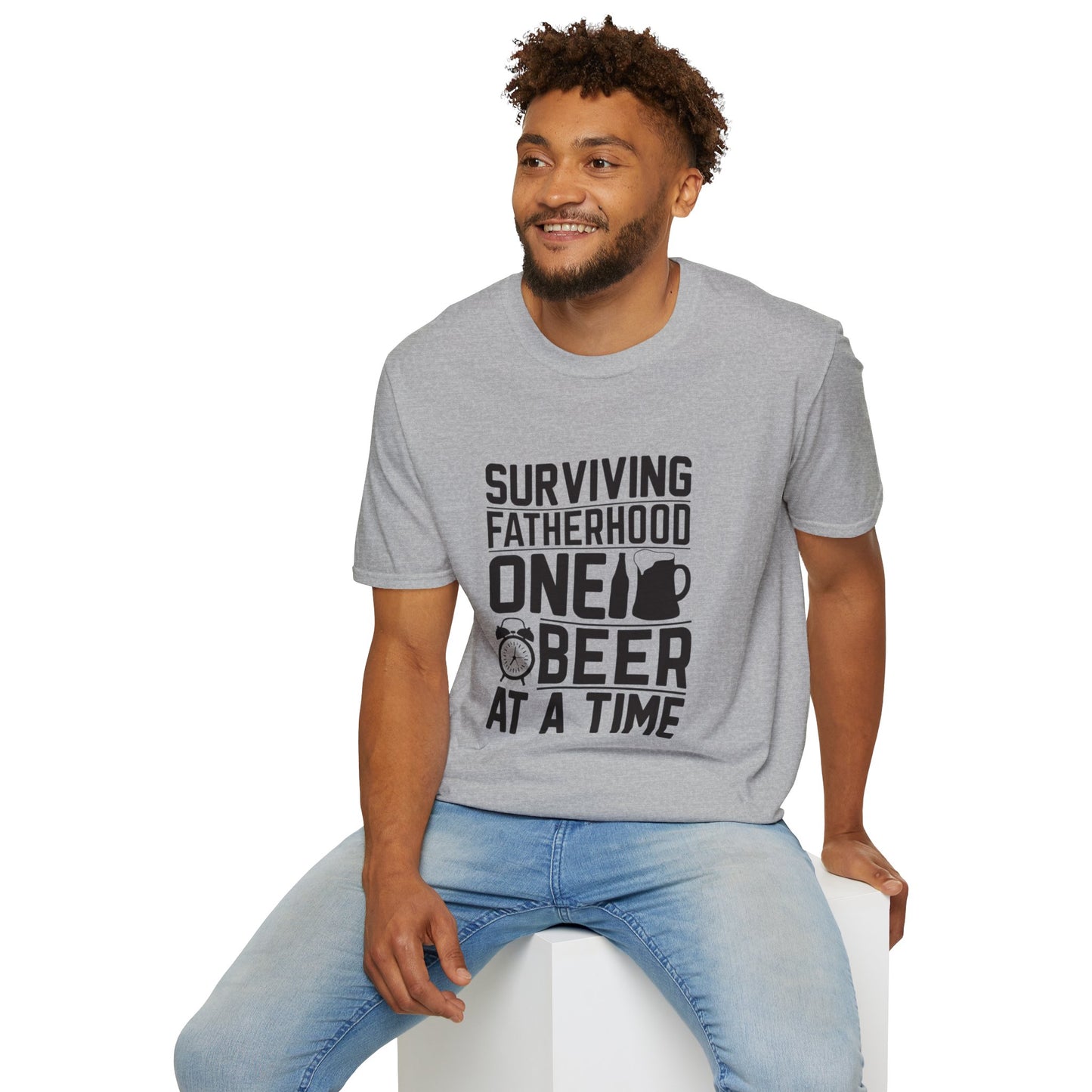 Surviving Fatherhood Unisex T-Shirt - One Beer at a Time