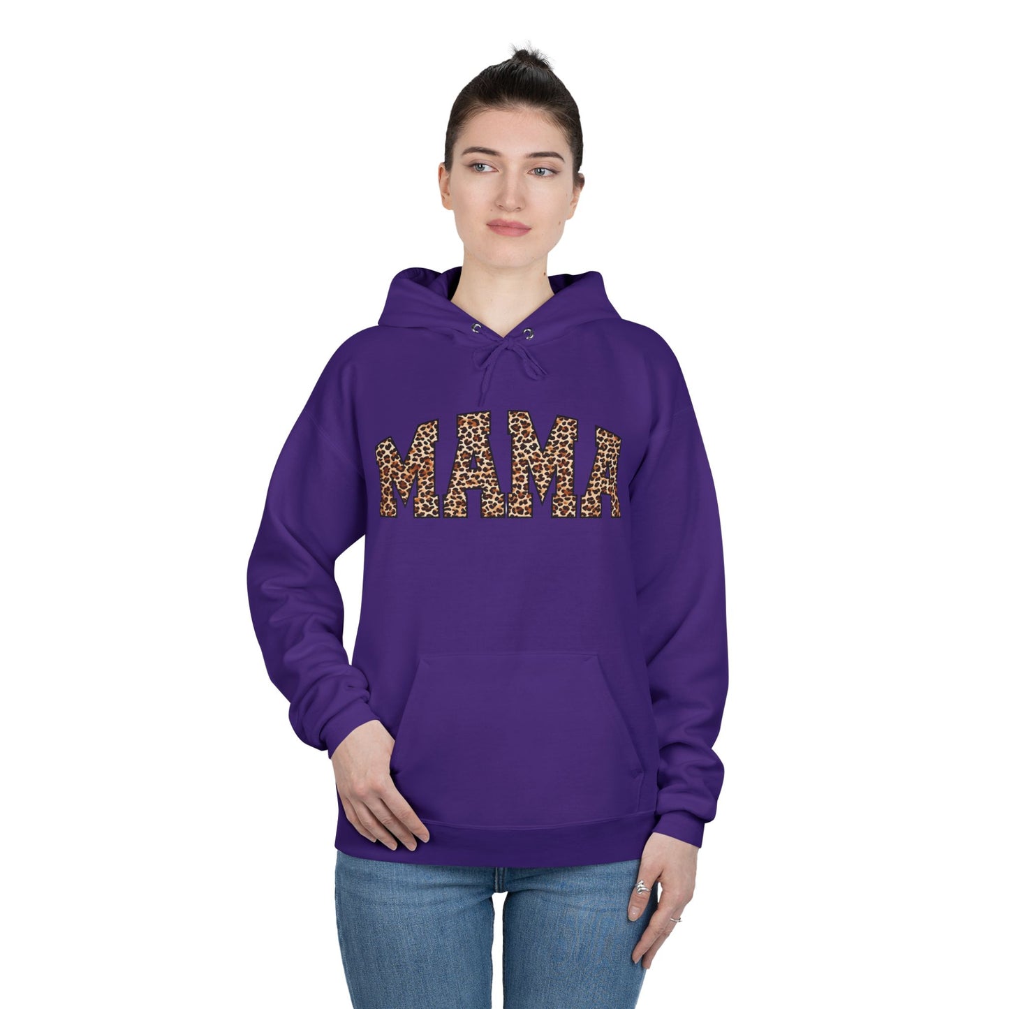 Leopard Print Mama Hoodie - Unisex EcoSmart® Pullover Sweatshirt