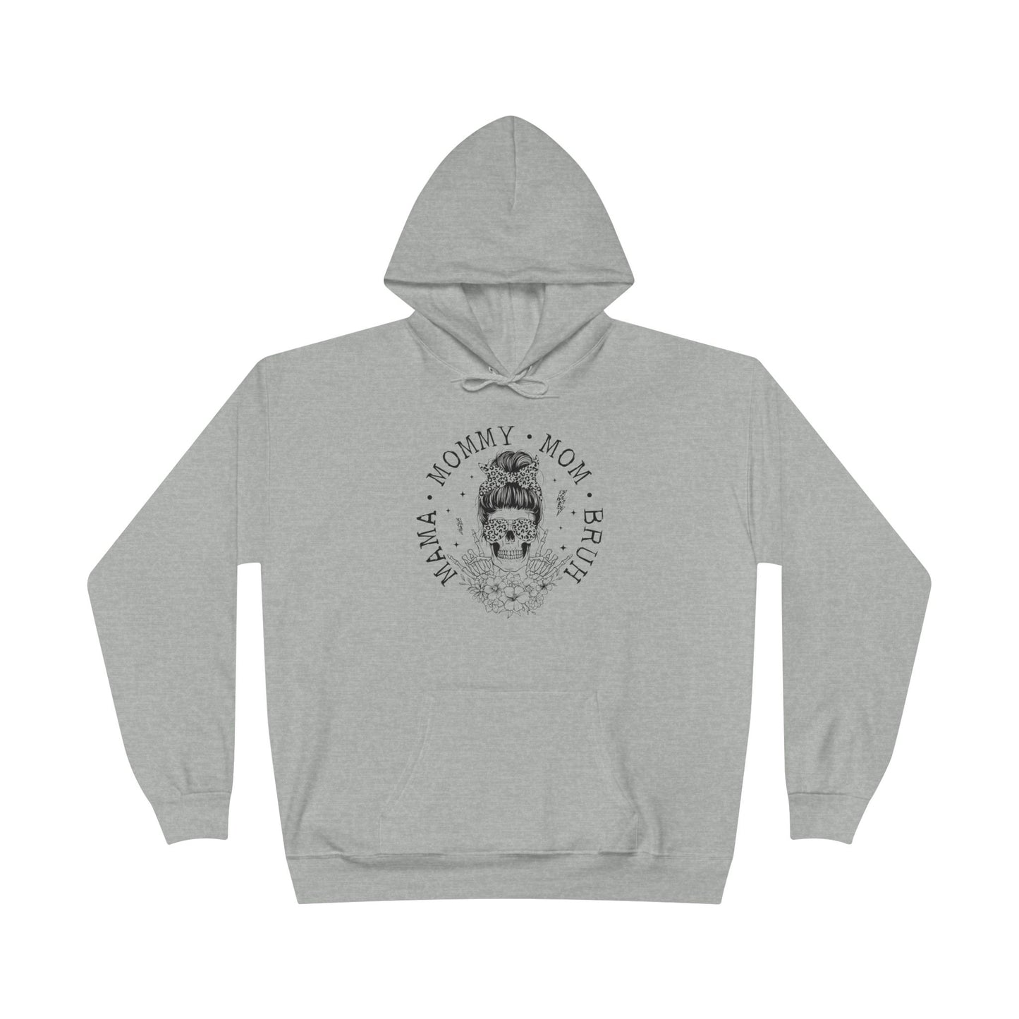 Skull Mom Hoodie - Unisex Eco-Friendly Pullover Sweatshirt for Mothers