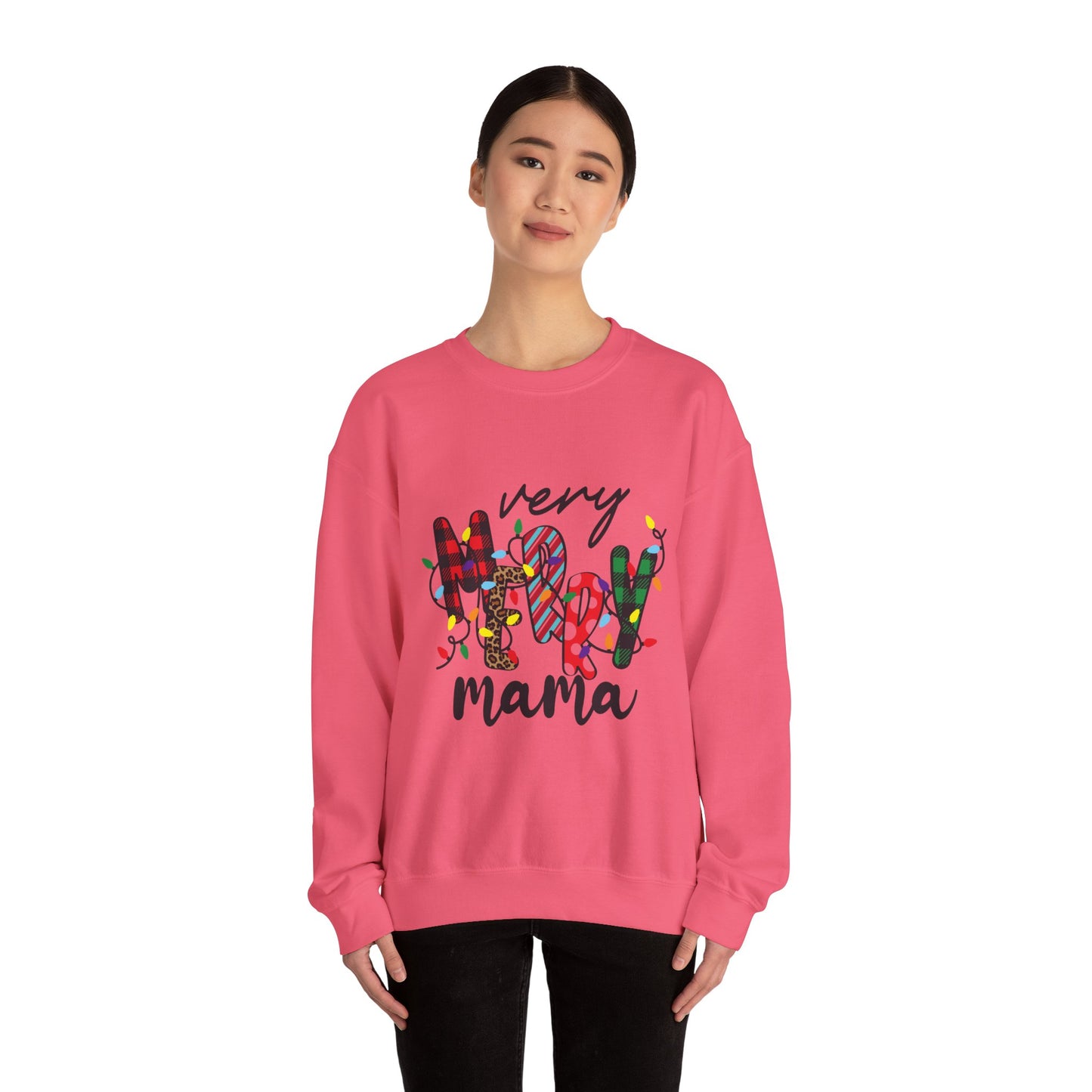 Very Merry Mama Sweatshirt | Christmas Mom Holiday Crewneck