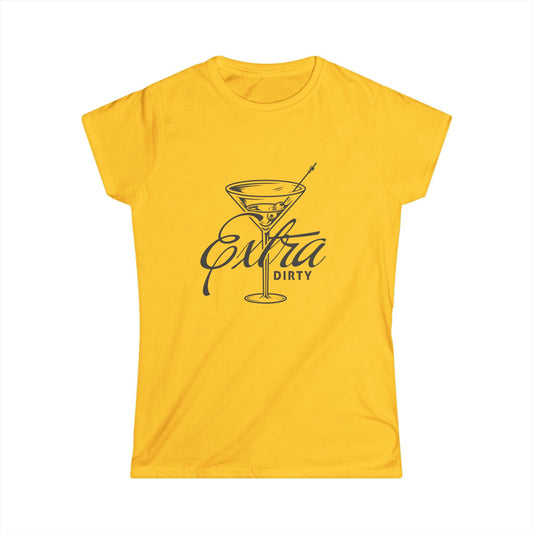 Extra Dirty Martini Women's Tee | Cute Cocktail Shirt | Funny Party T-Shirt, Girls Night Out, Gift for Bartenders, Birthday Gift