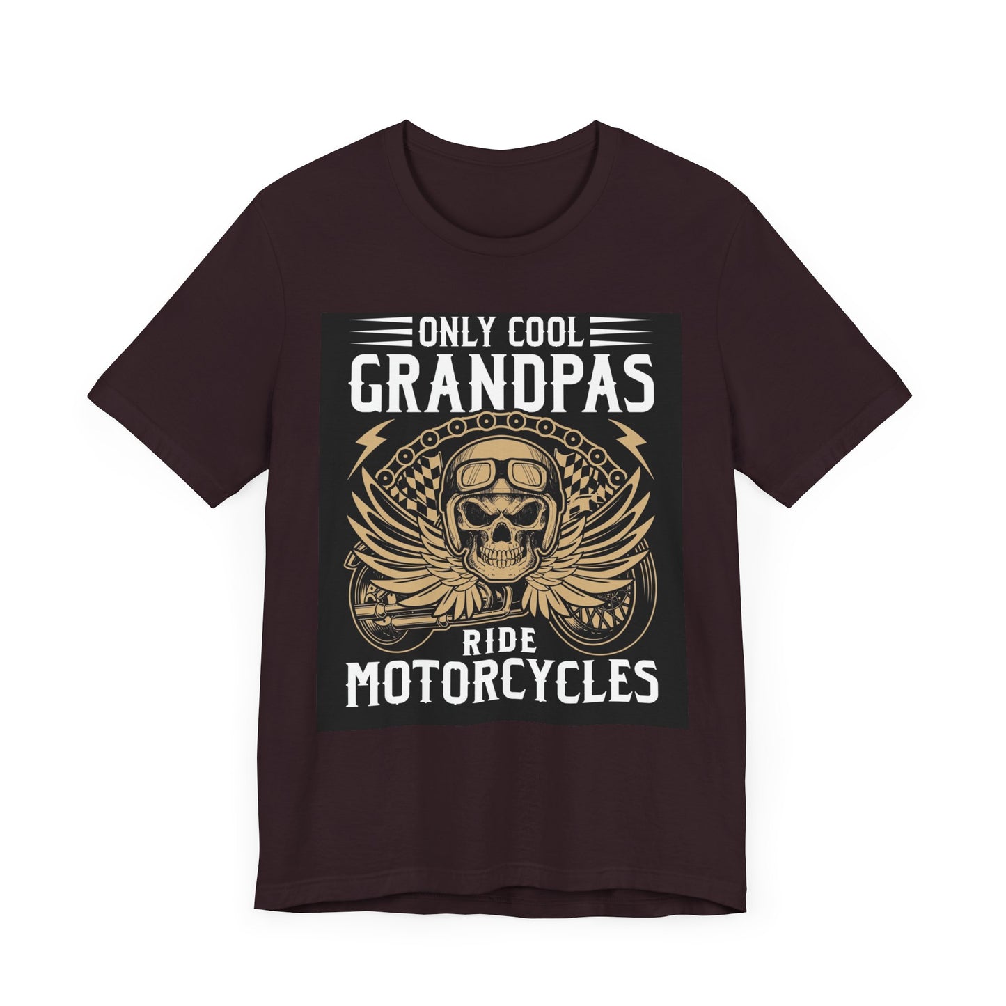 Only Cool Grandpas Ride Motorcycles Tee - Unisex Jersey Short Sleeve Shirt for Bikers