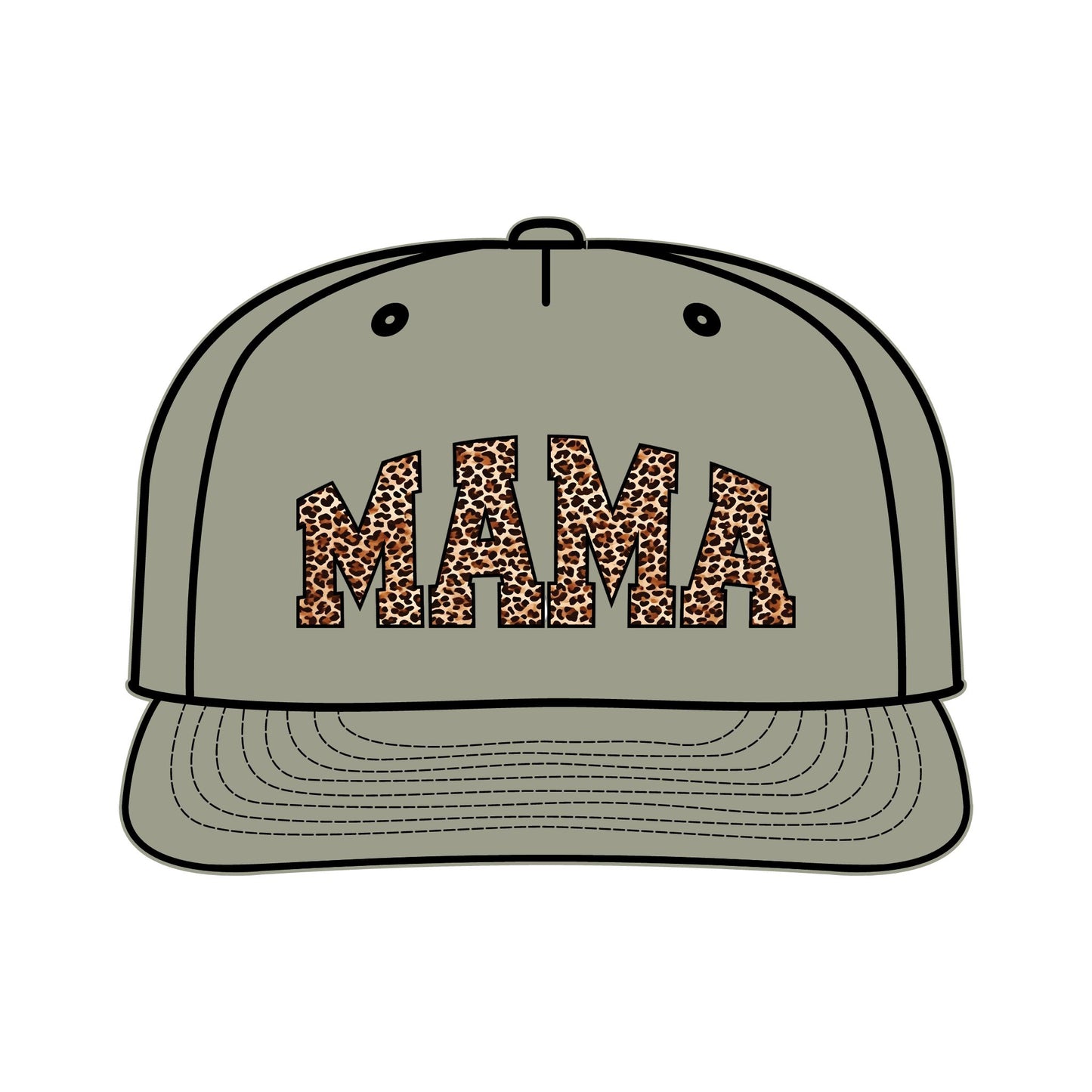 Leopard Print MAMA Surf Cap for Moms – Trendy Summer Accessory