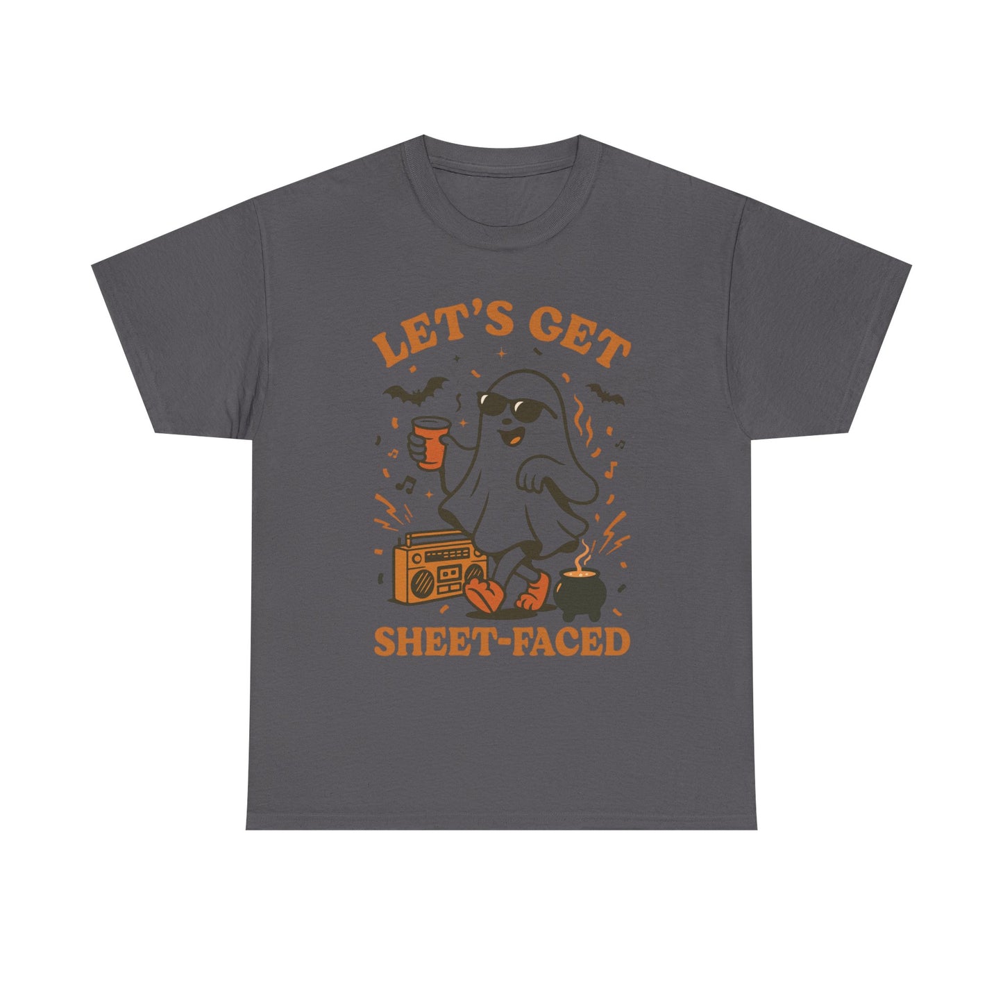 Ghost Party Tee, Halloween Shirt, Unisex Heavy Cotton Tee, Fun Graphic T-Shirt, Casual Wear, October Festivity Apparel