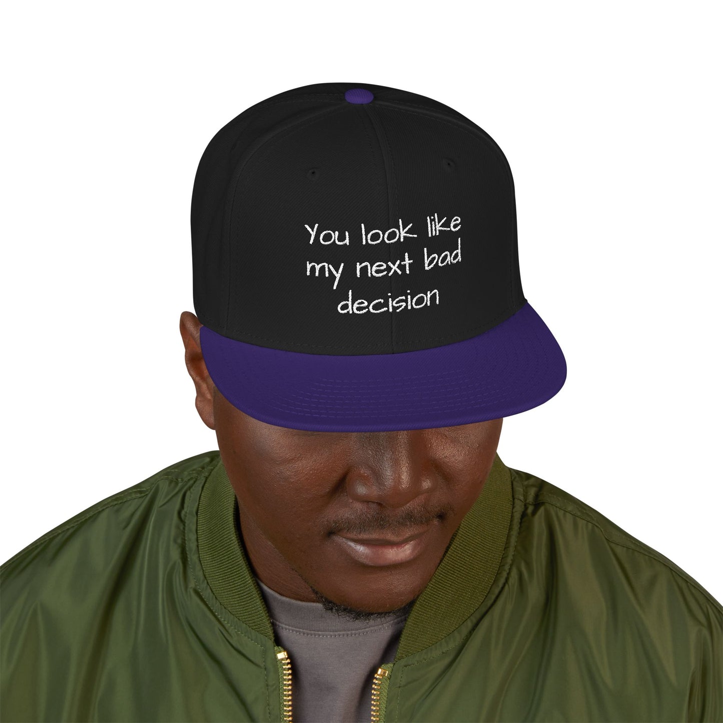 Snapback Hat - Embroidered Cap, Trendy Hat, Streetwear Accessory, Gift for Him, Stylish Headwear, funny hat