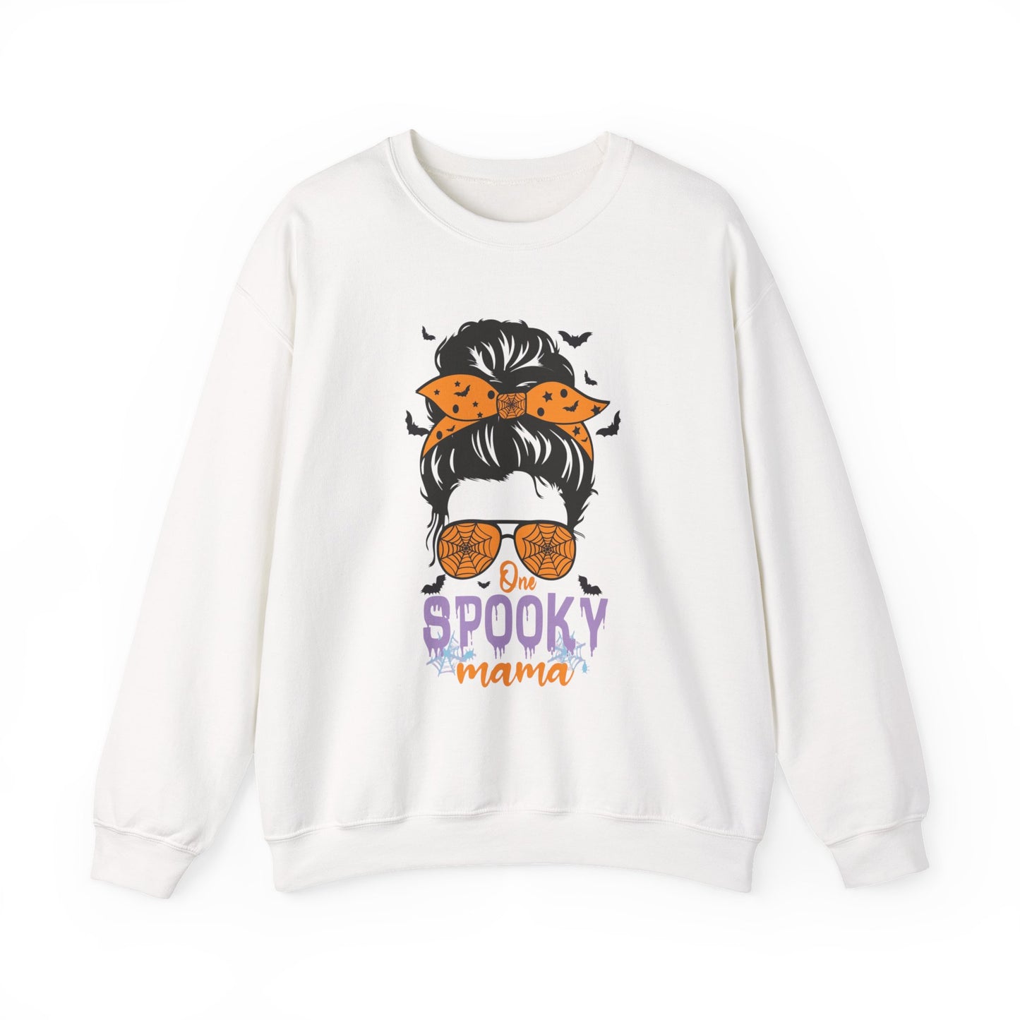 Spooky Mama Crewneck Sweatshirt, Halloween Sweatshirt, Cozy Fall Apparel, Gift for Moms, Trendy Halloween Outfit