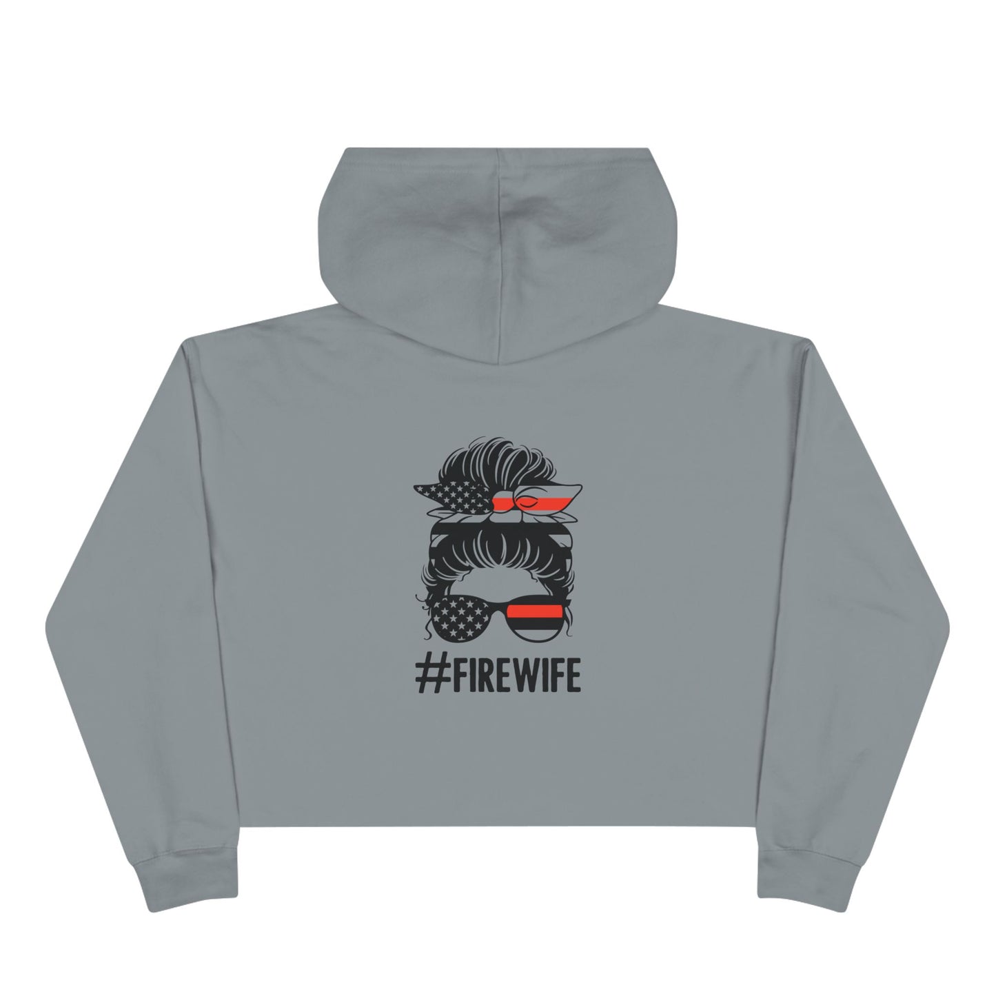 #FireWife Crop Hoodie - Stylish Firefighter Wife Apparel