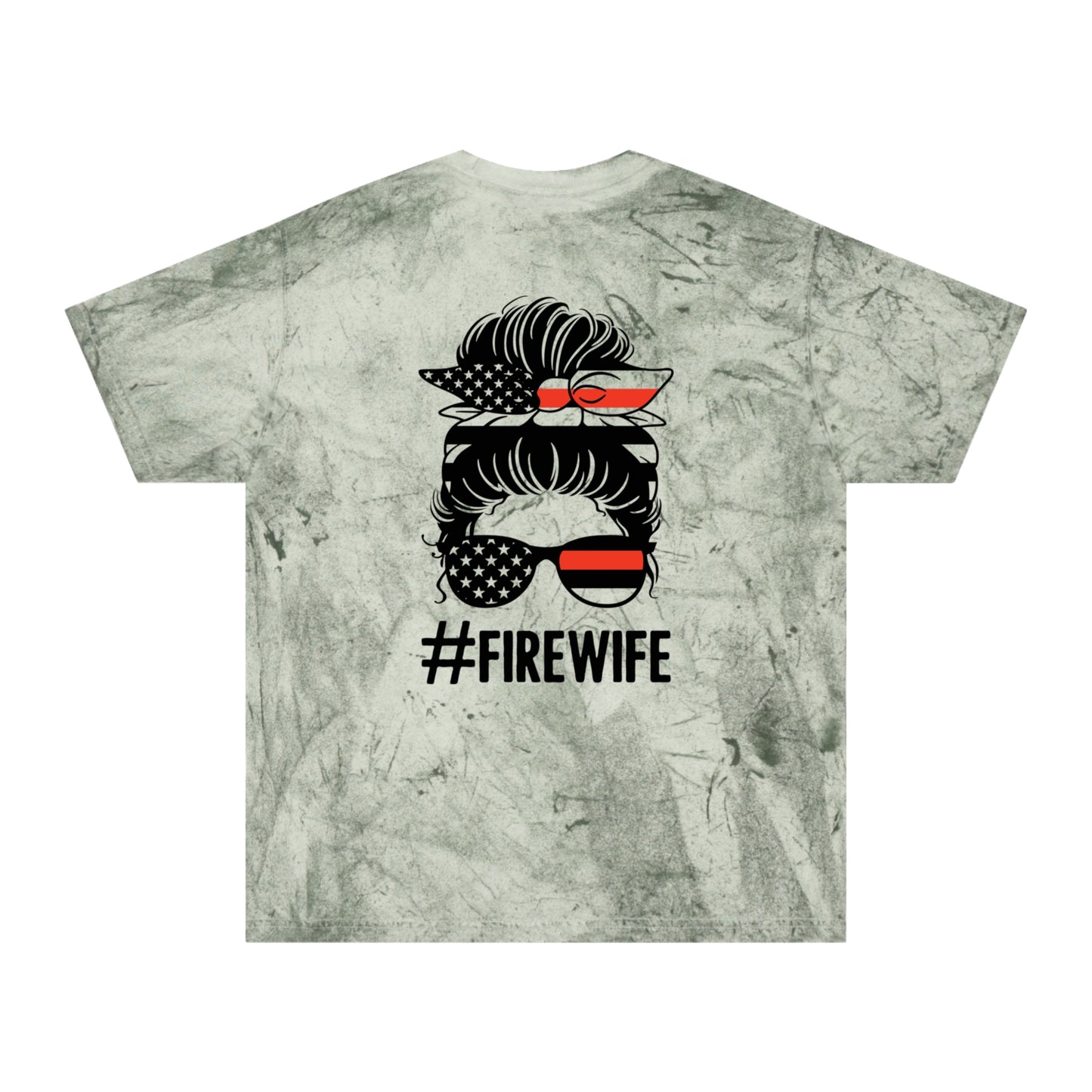 Unisex Color Blast T-Shirt - #FireWife Design, Perfect Gift for Firefighters' Families