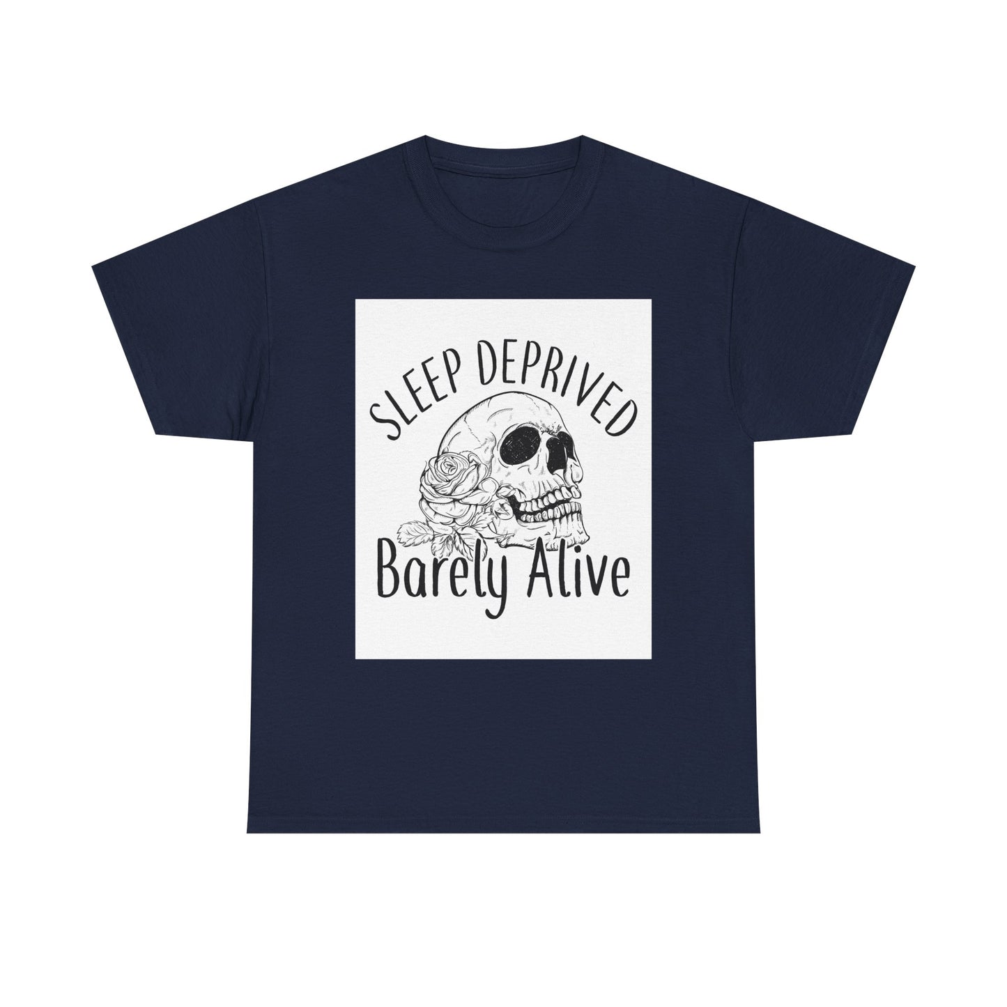 Sleep Deprived Skull Graphic Unisex Cotton Tee