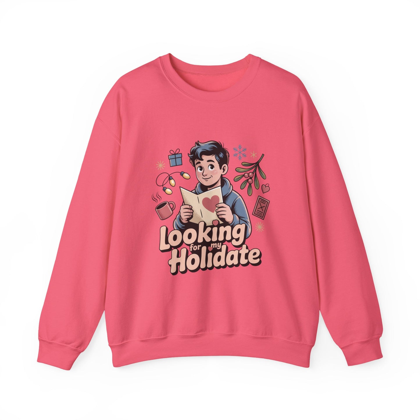 Looking for Holidate Sweatshirt | Holiday Romance Illustration
