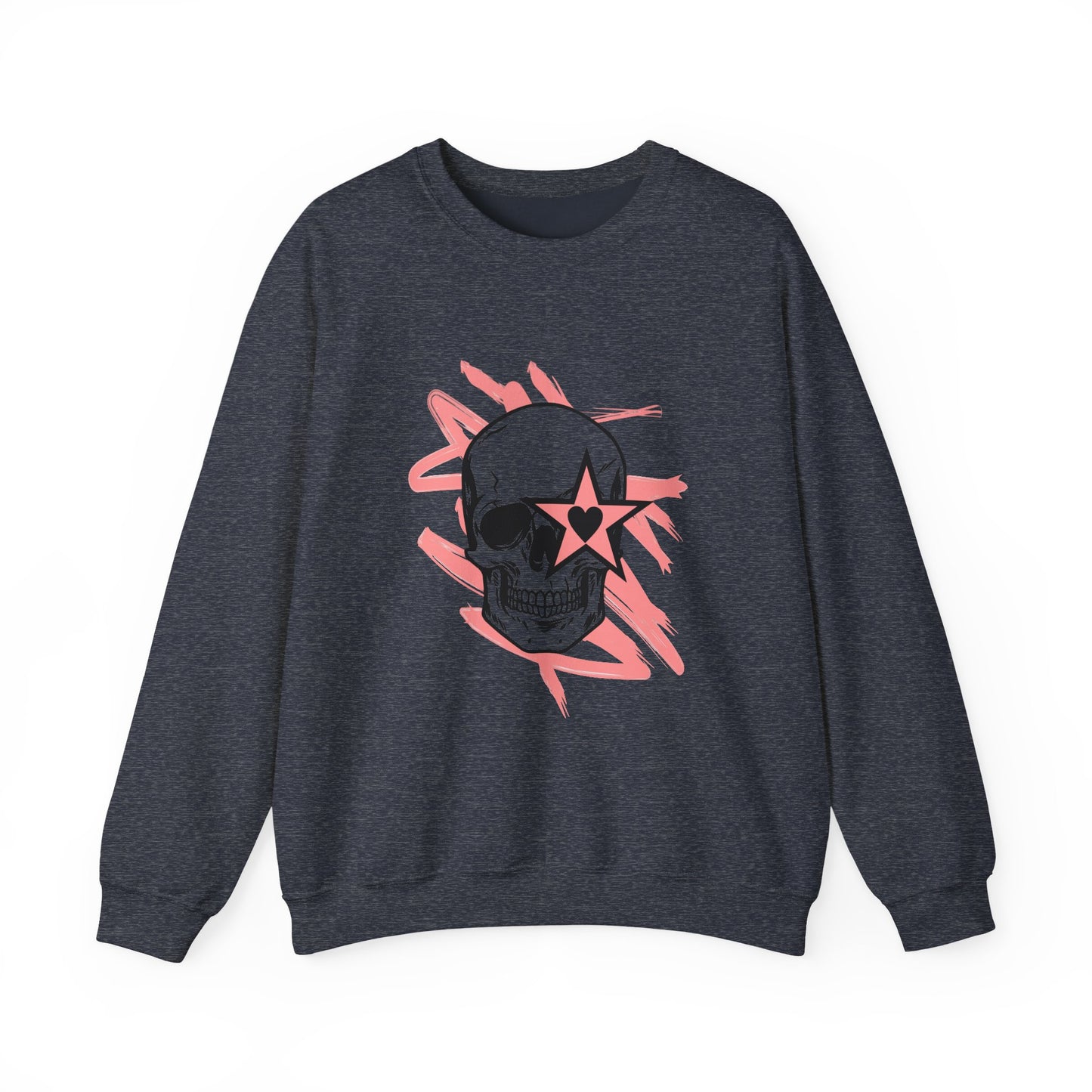 Edgy Skull Graphic Crewneck Sweatshirt - Unisex Heavy Blend™