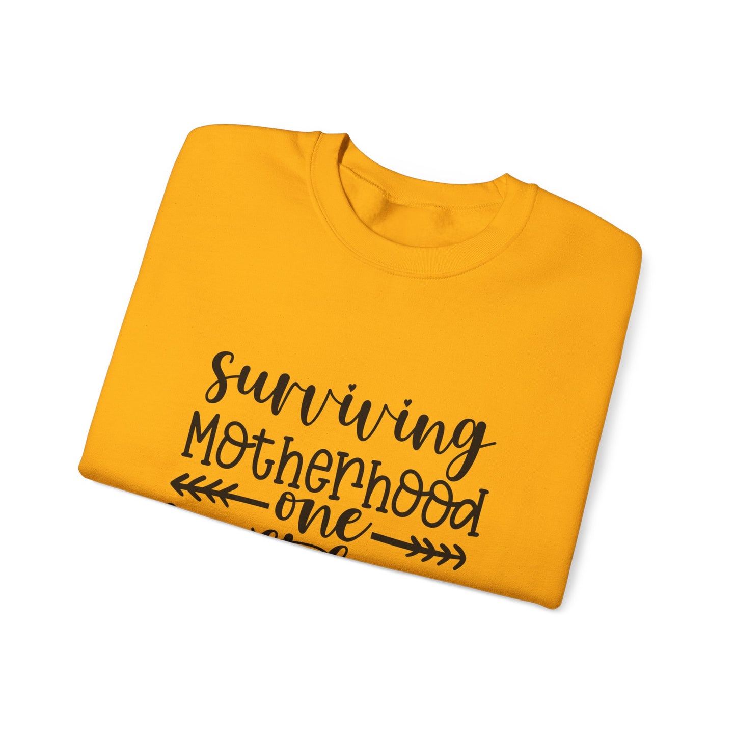 Surviving Motherhood Crewneck Sweatshirt - Cozy Gift for Moms